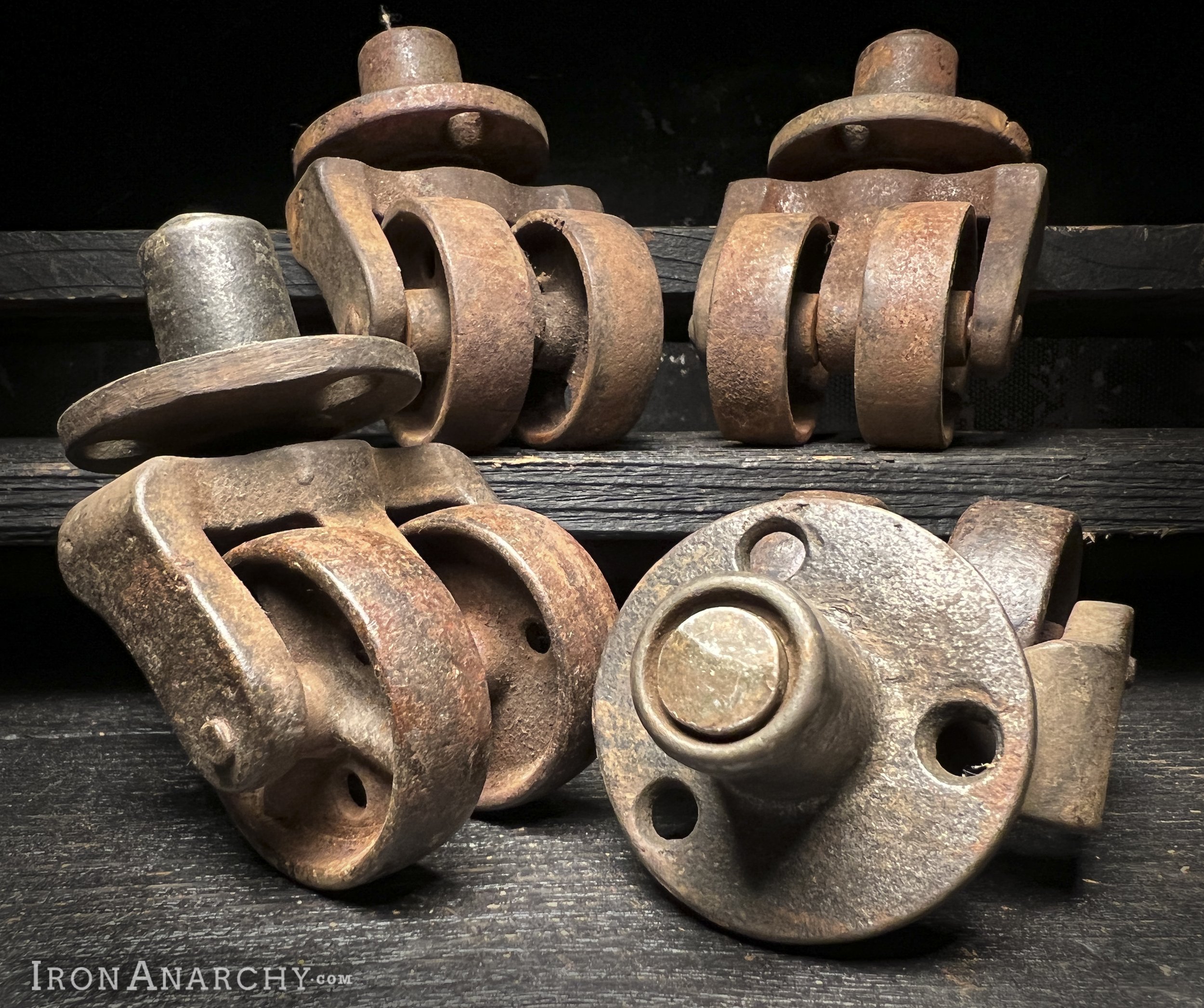 Antique Industrial Furniture Casters, Vintage Industrial Furniture Casters