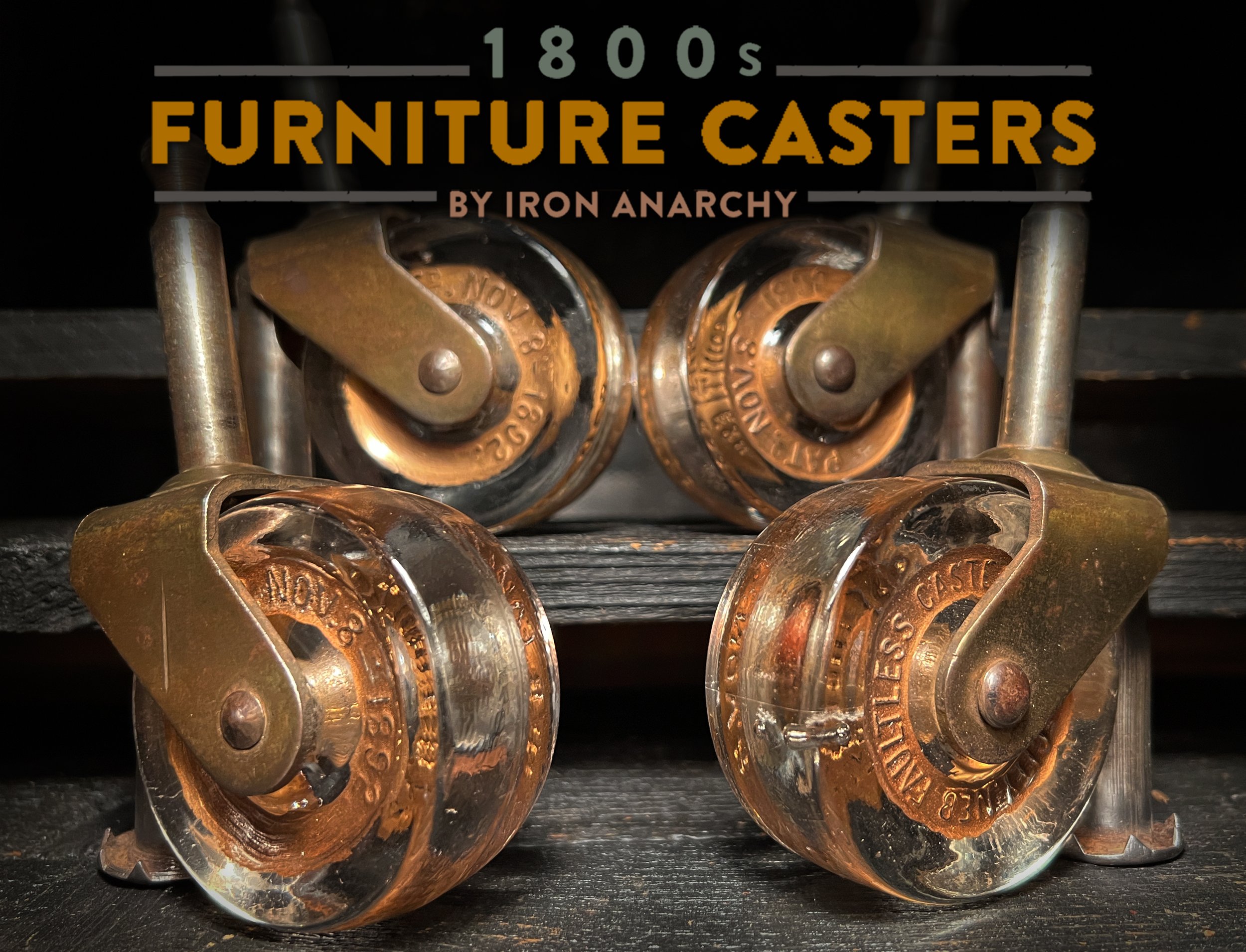 Antique Furniture Casters, Vintage Furniture Casters