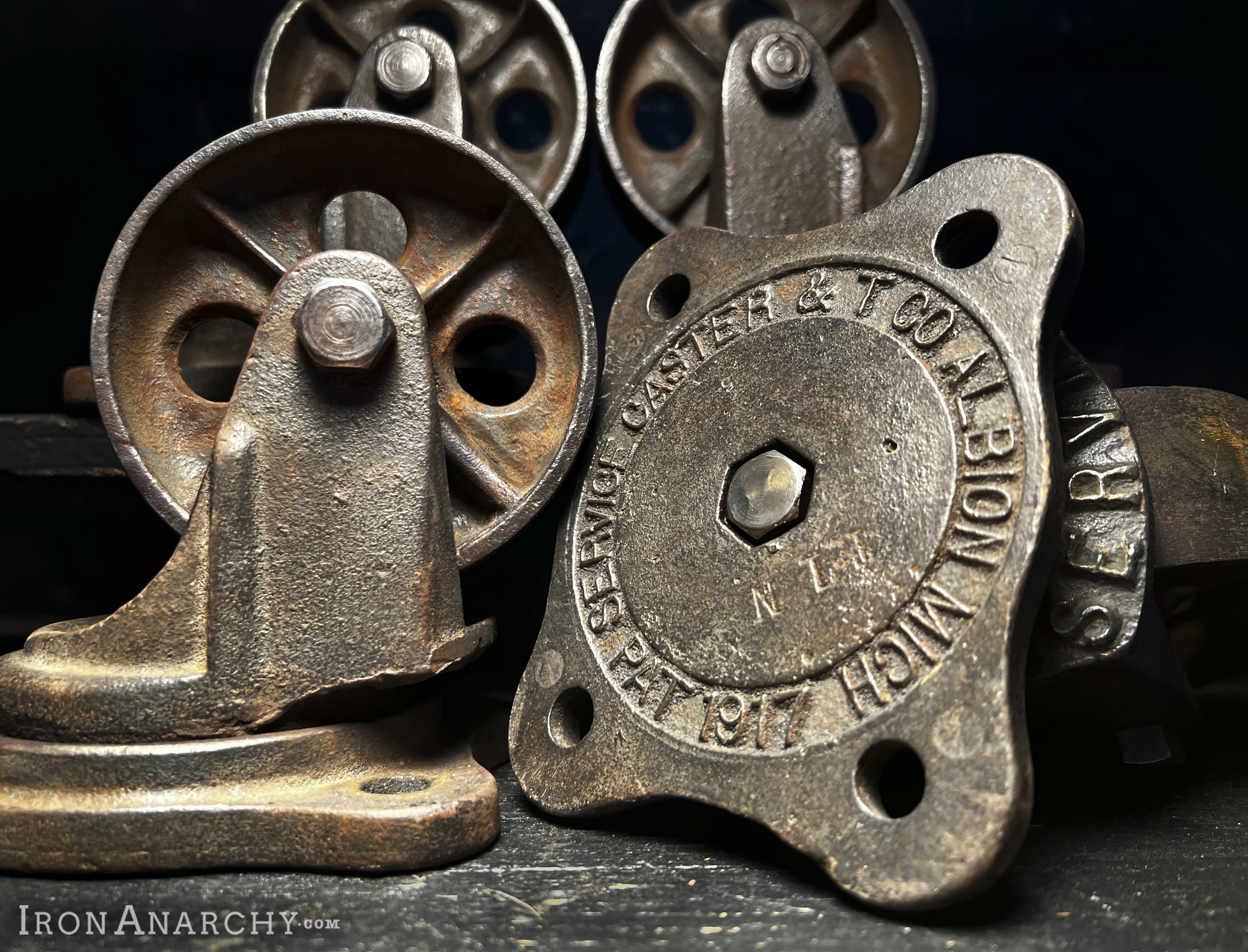 Antique Industrial Casters, Vintage Industrial Caster Wheels