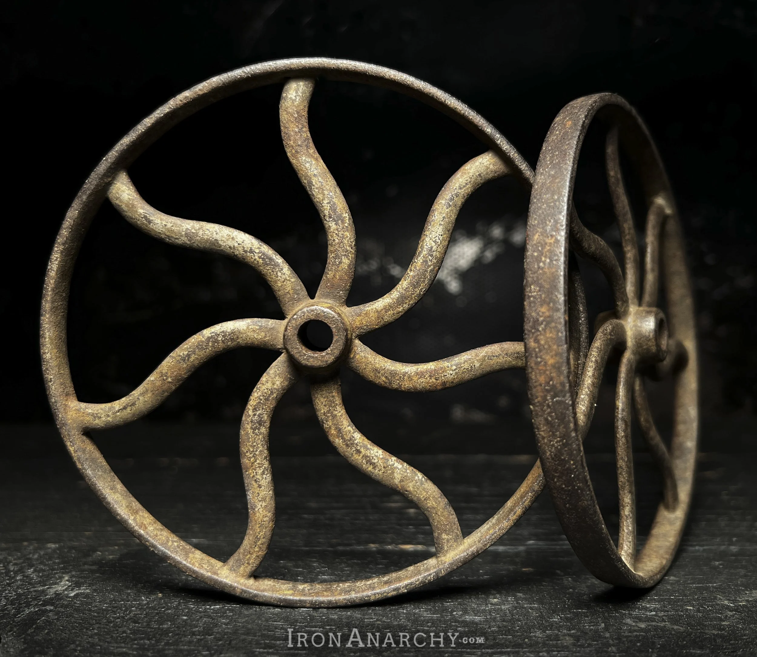 ANTIQUE ORNATE SPOKE TOY WHEELS — Iron Anarchy