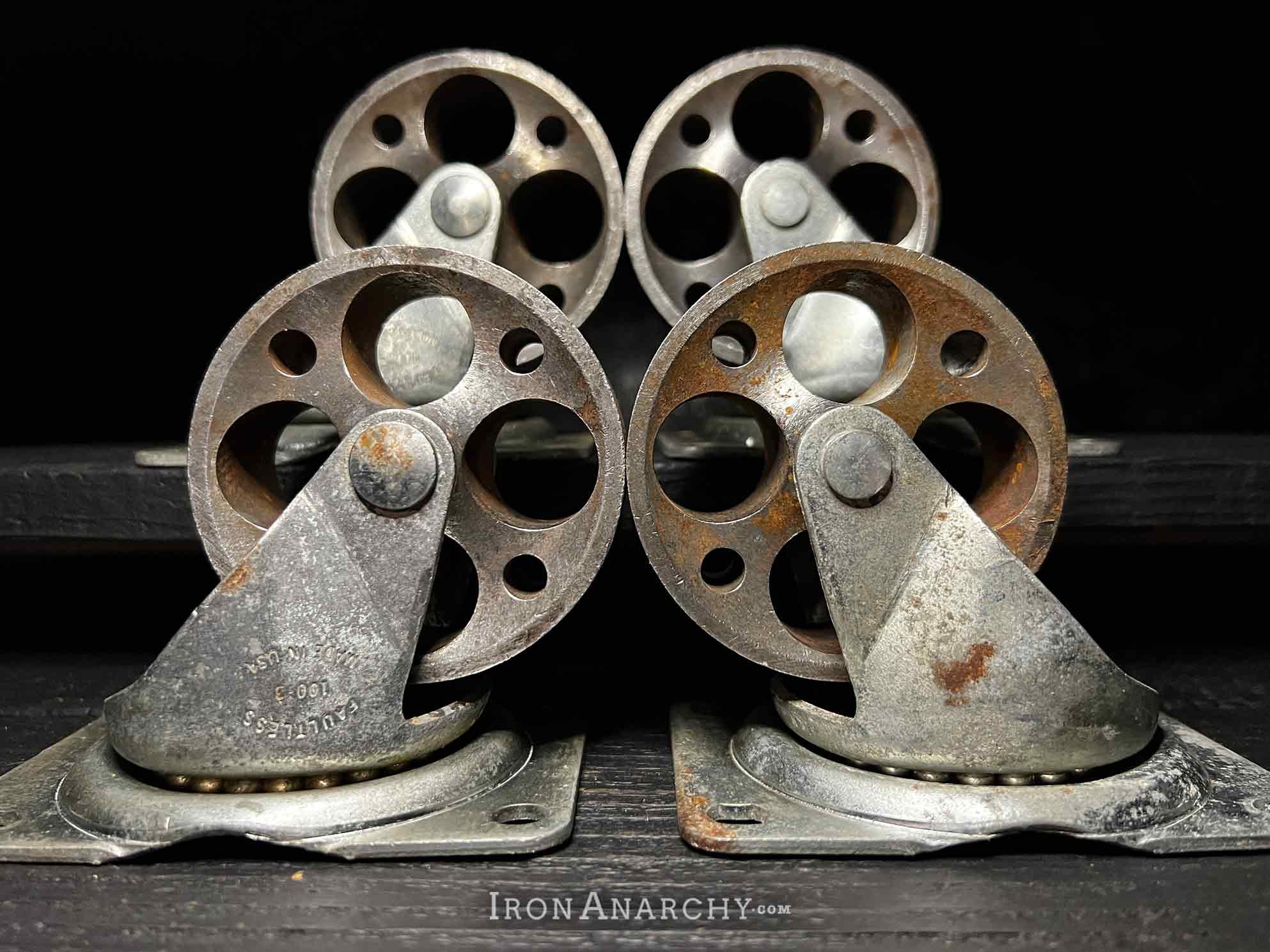 SEO Title: Antique Industrial Casters, Vintage Industrial Caster Wheels