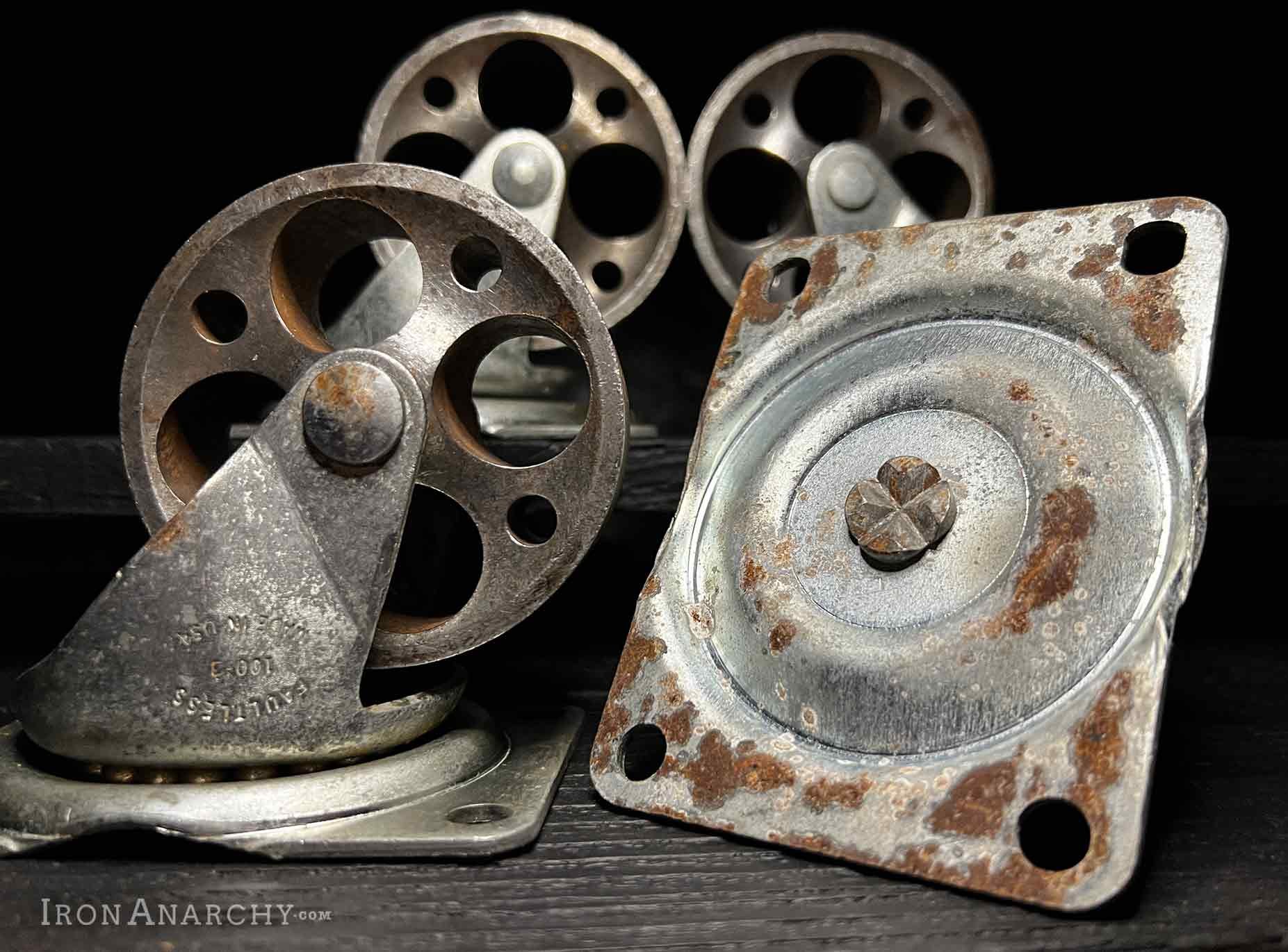 SEO Title: Antique Industrial Casters, Vintage Industrial Caster Wheels