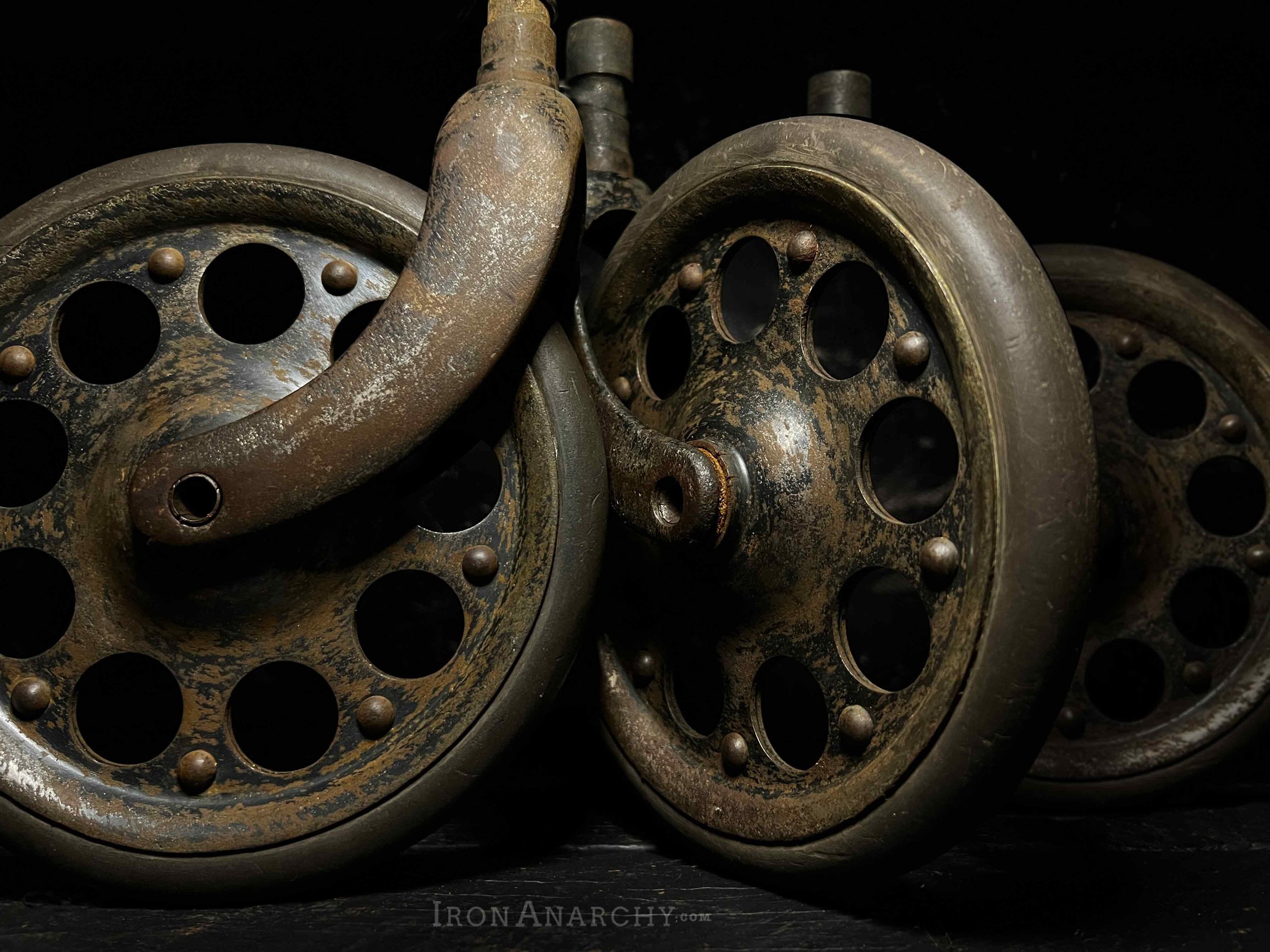 Antique Industrial Stem Caster Wheels