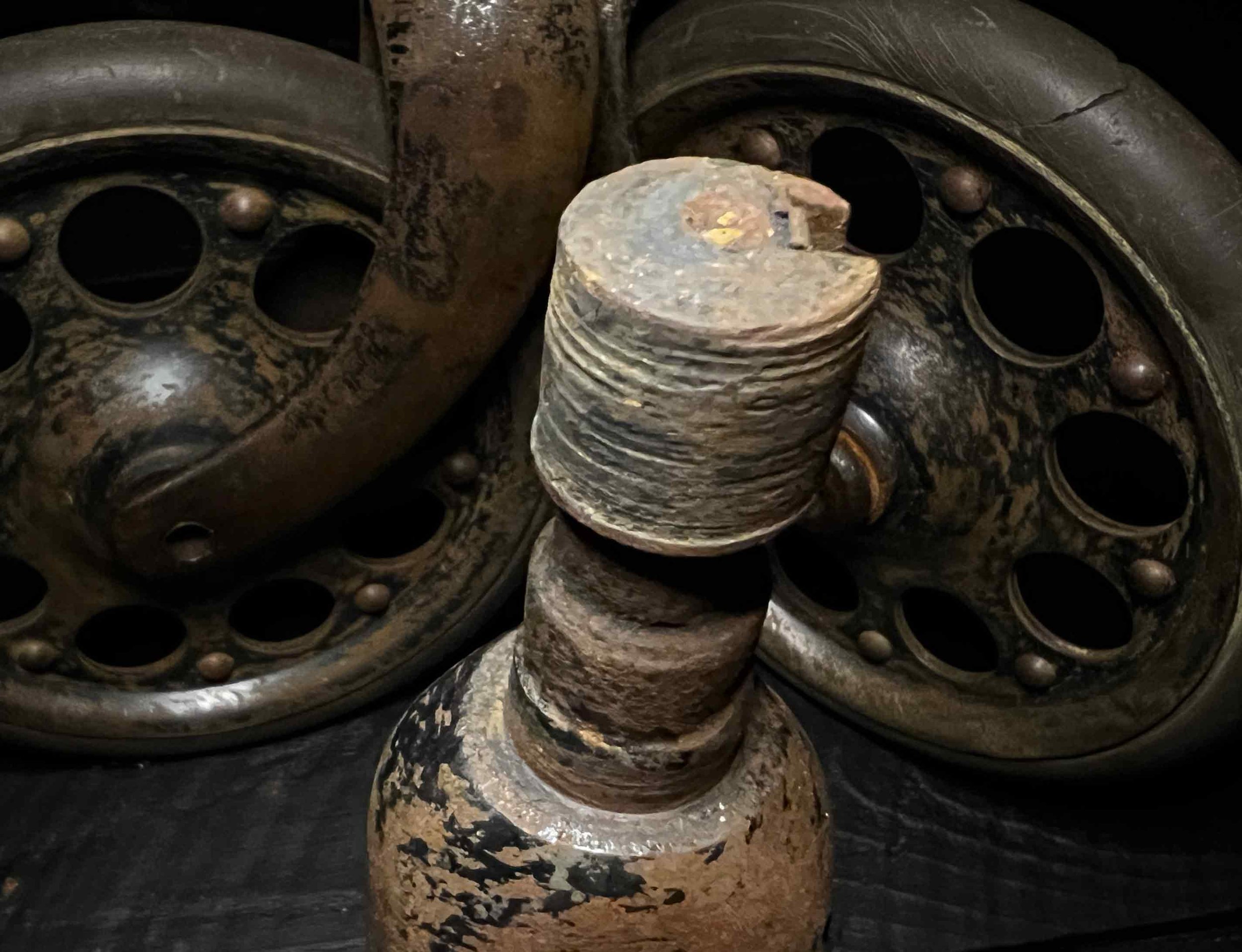 Antique Industrial Stem Caster Wheels