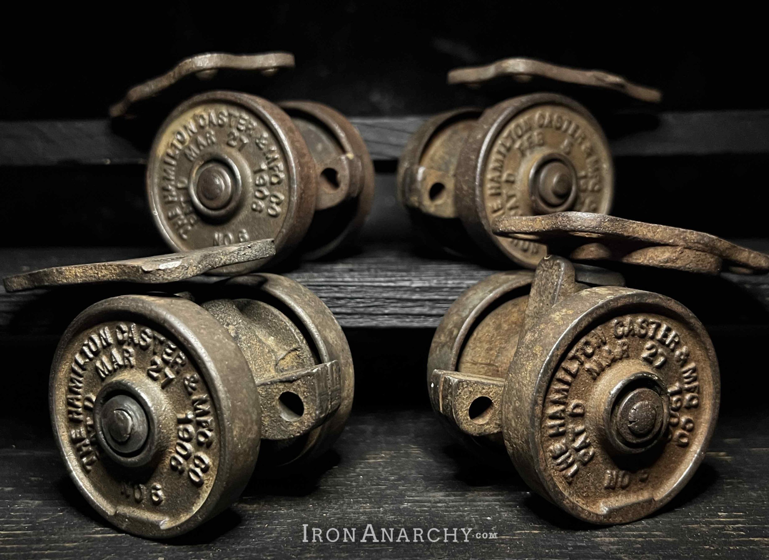 Antique Industrial Casters, Hamilton Run Rite