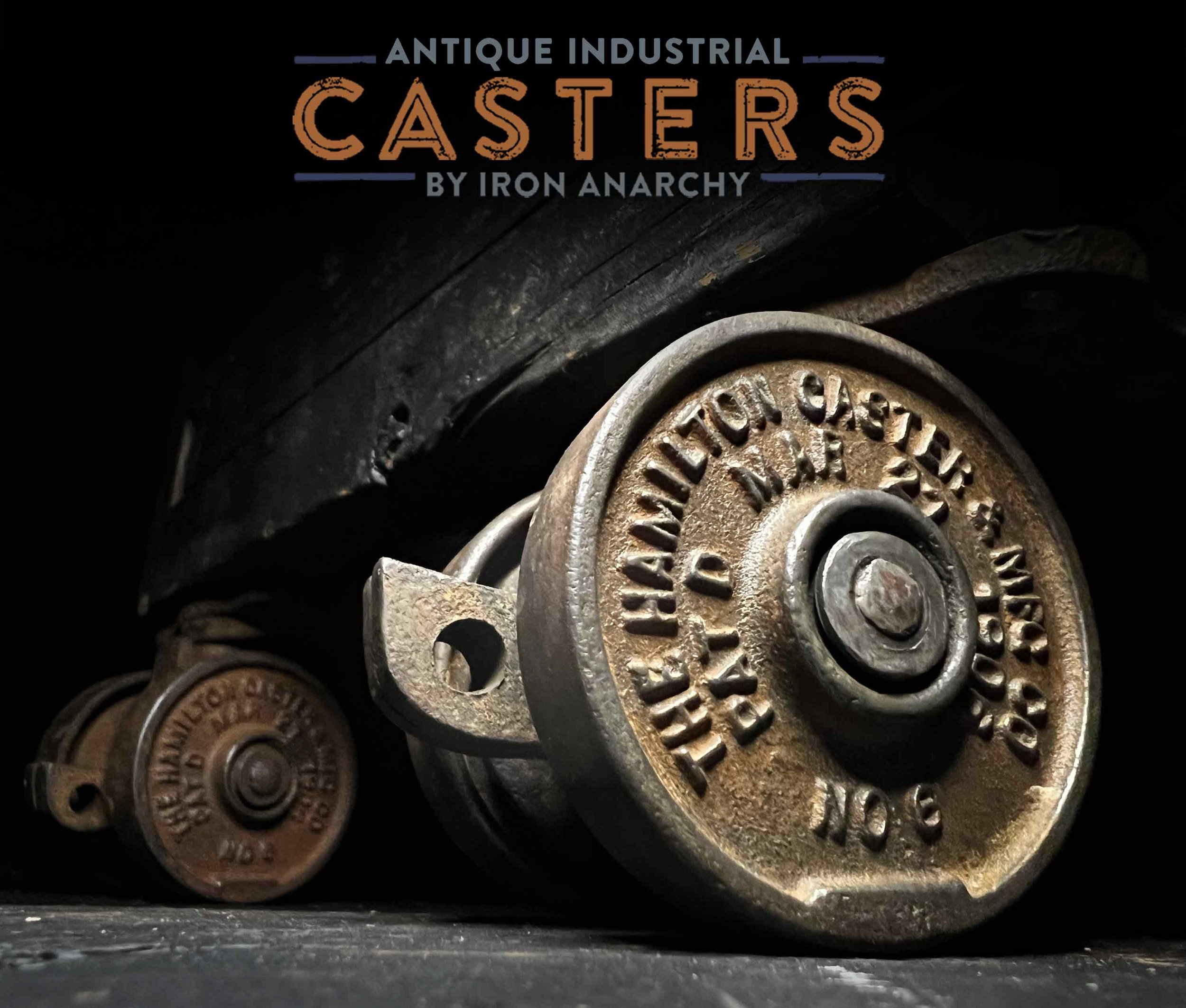 Antique Industrial Casters, Hamilton Run Rite
