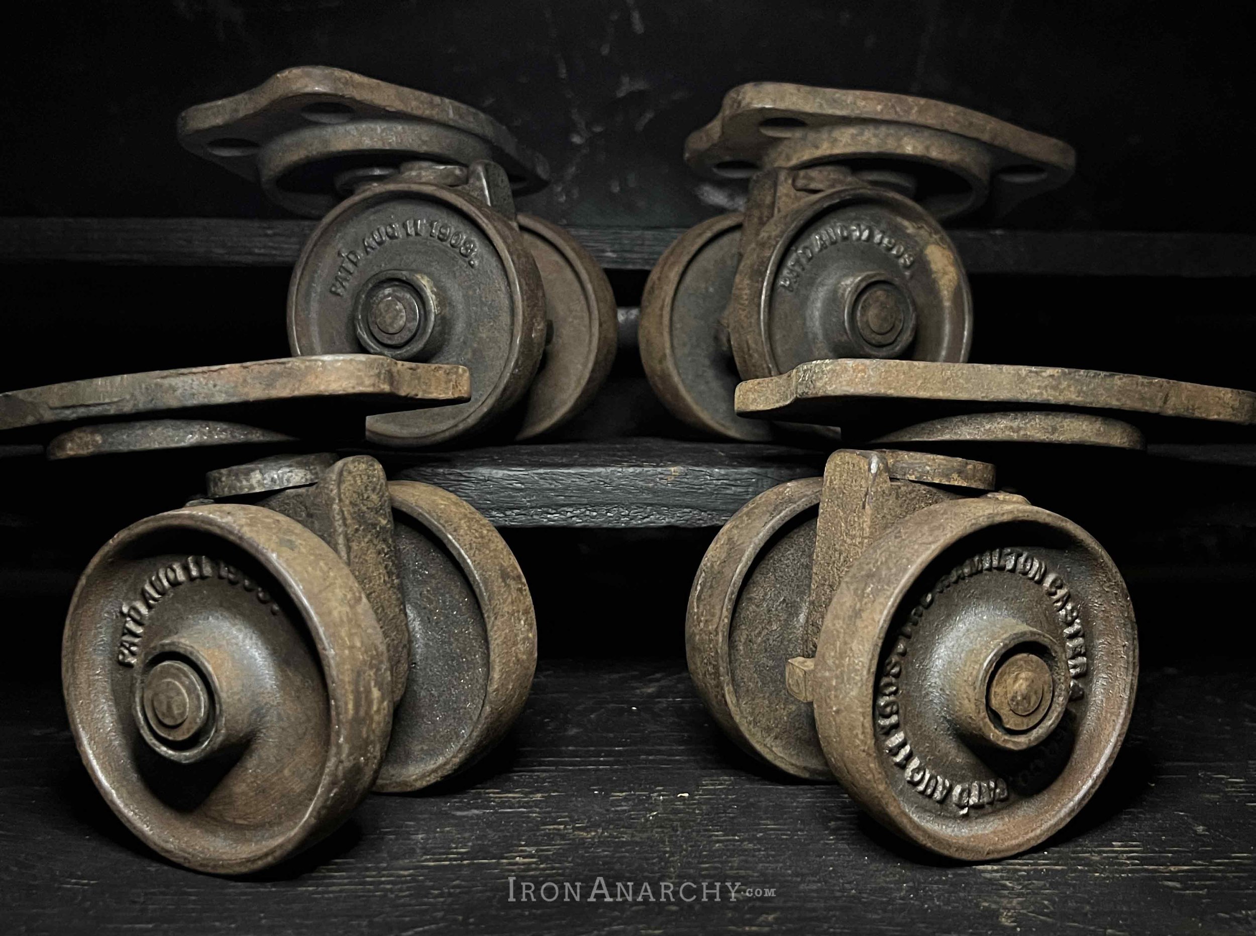 Antique Industrial Factory Cart Casters