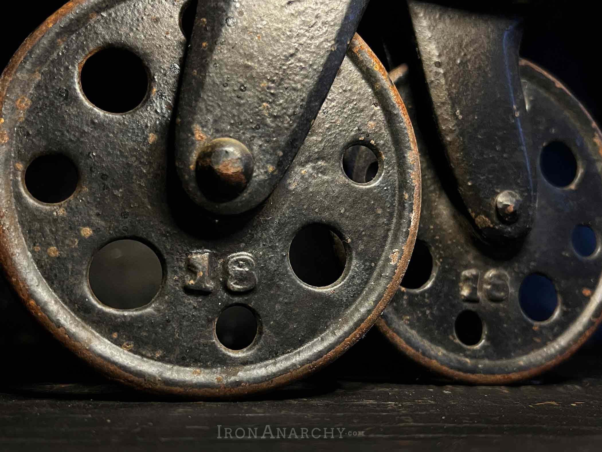 Antique Industrial Factory Cart Caster Wheels