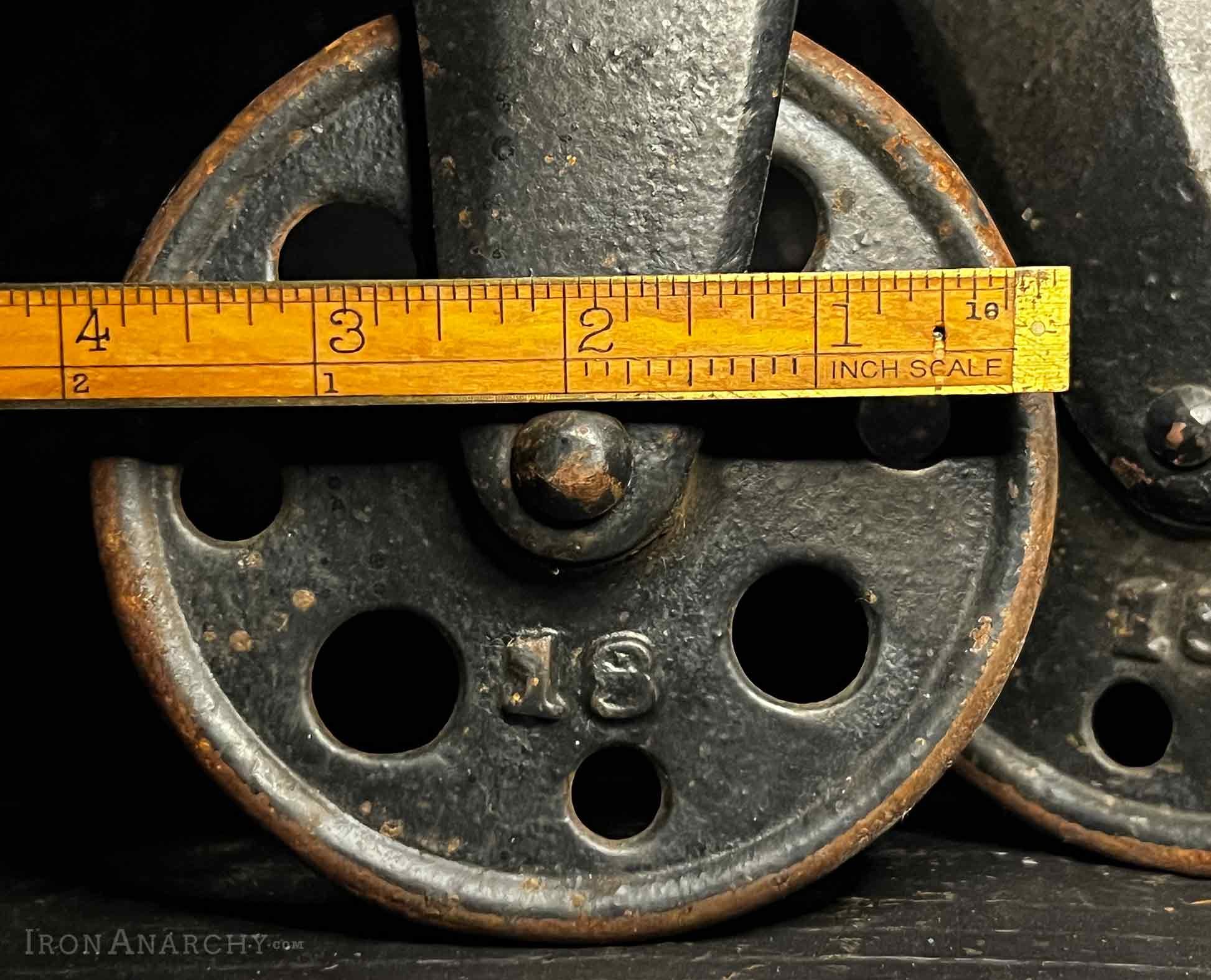 Antique Industrial Factory Cart Caster Wheels