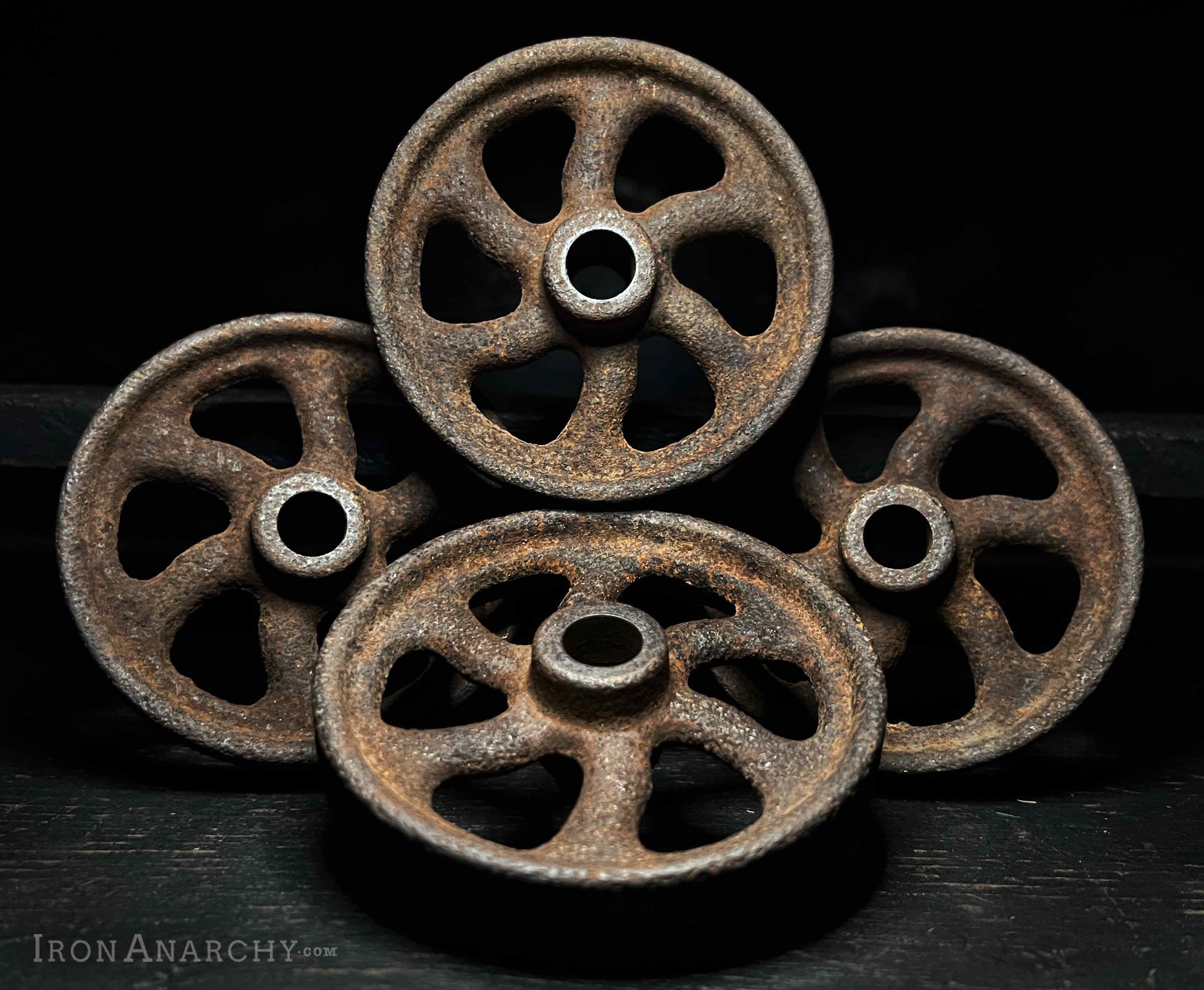 Antique Industrial Factory Cart Cast Iron Wheels
