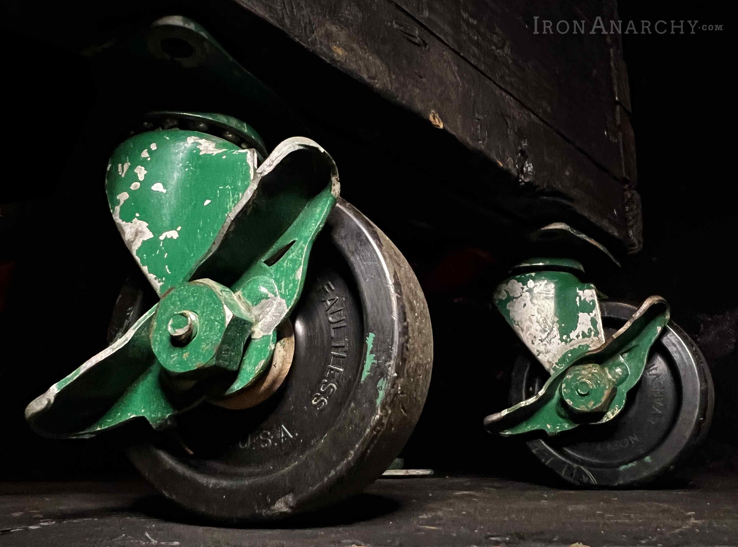 Vintage Industrial Casters With Brakes