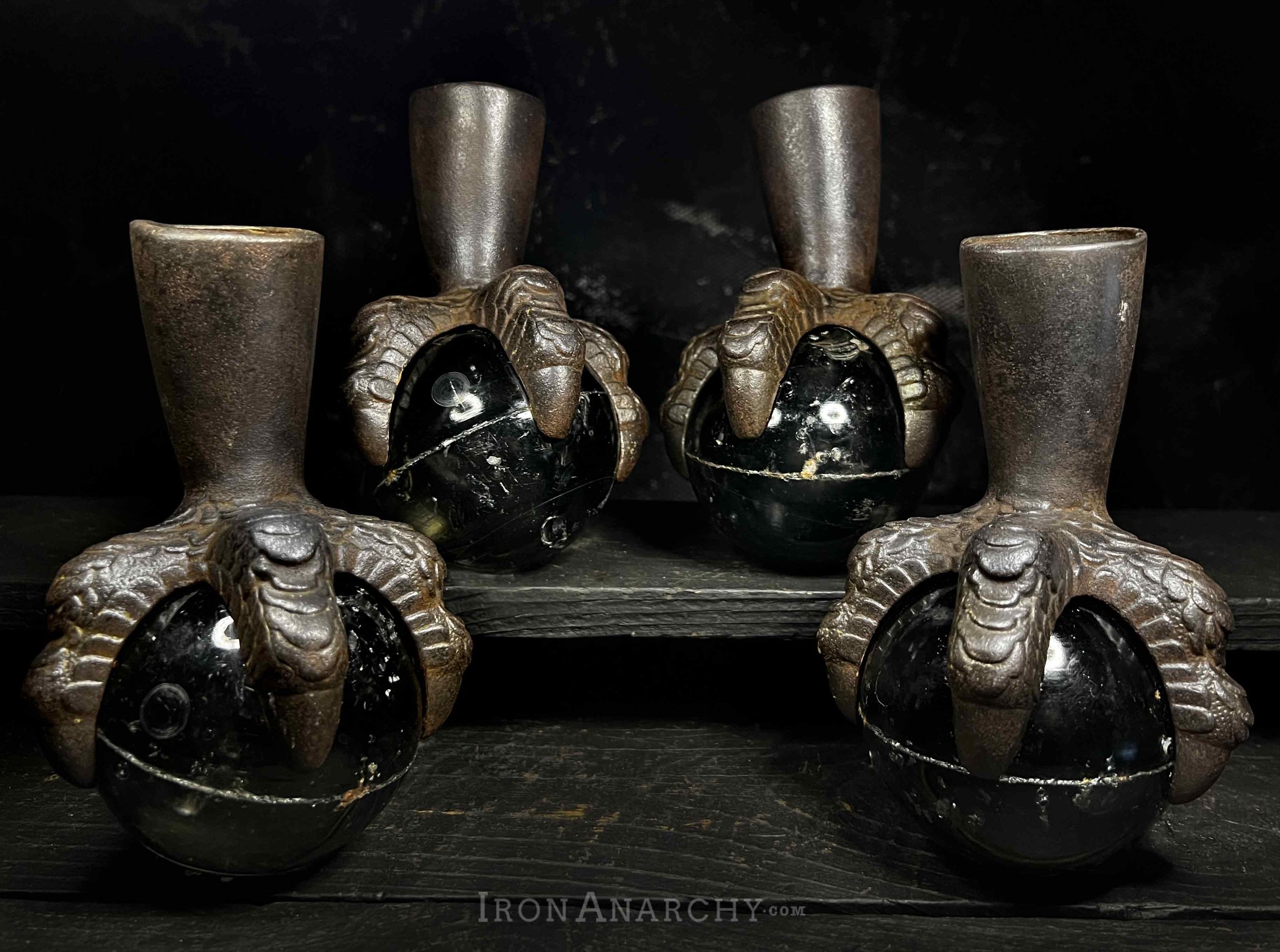 Antique Gothic Dragon Claw &amp; Ball Furniture Feet Casters