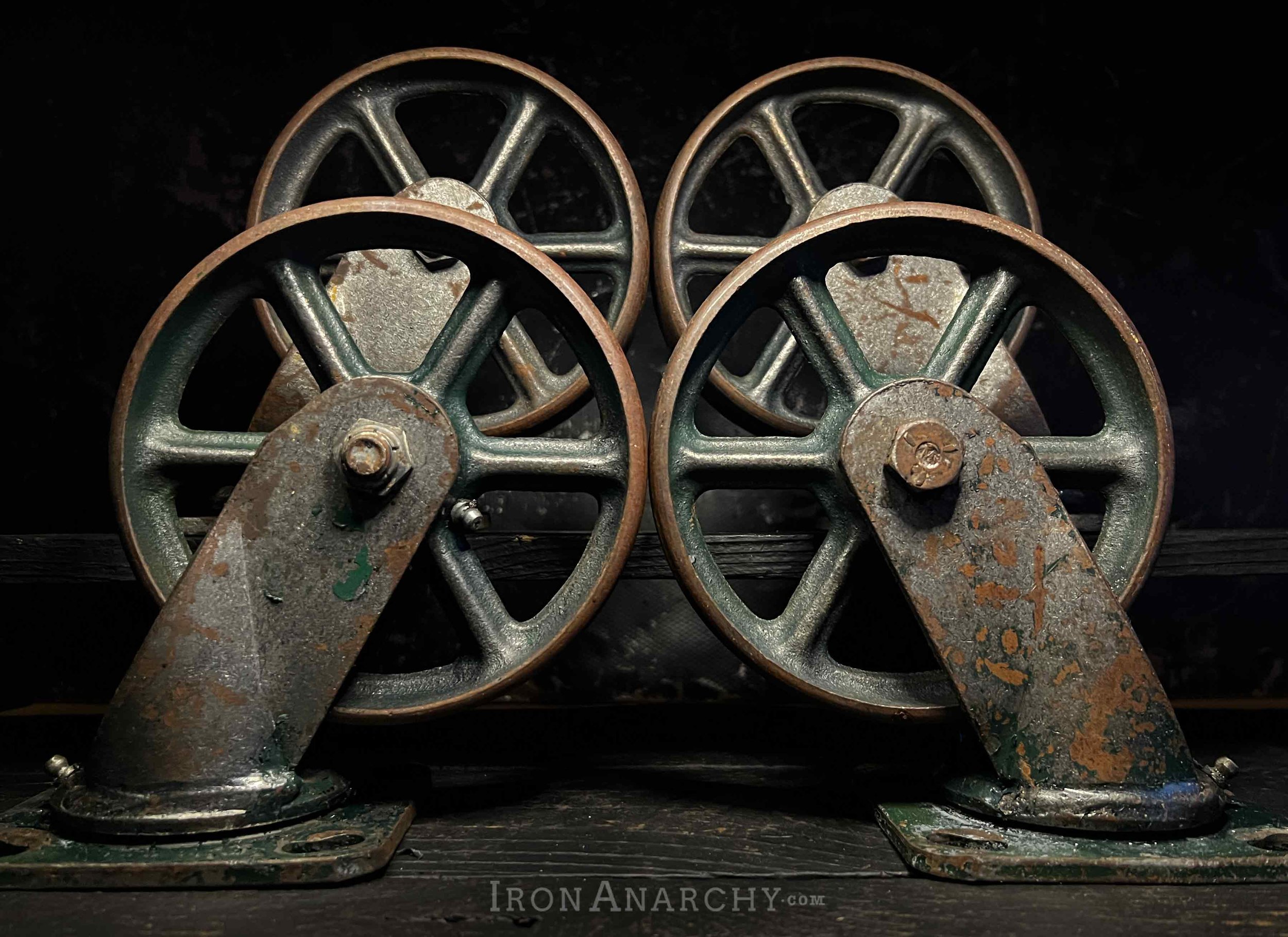 Antique Industrial Casters, Vintage Industrial Kitchen Island Caster Wheels