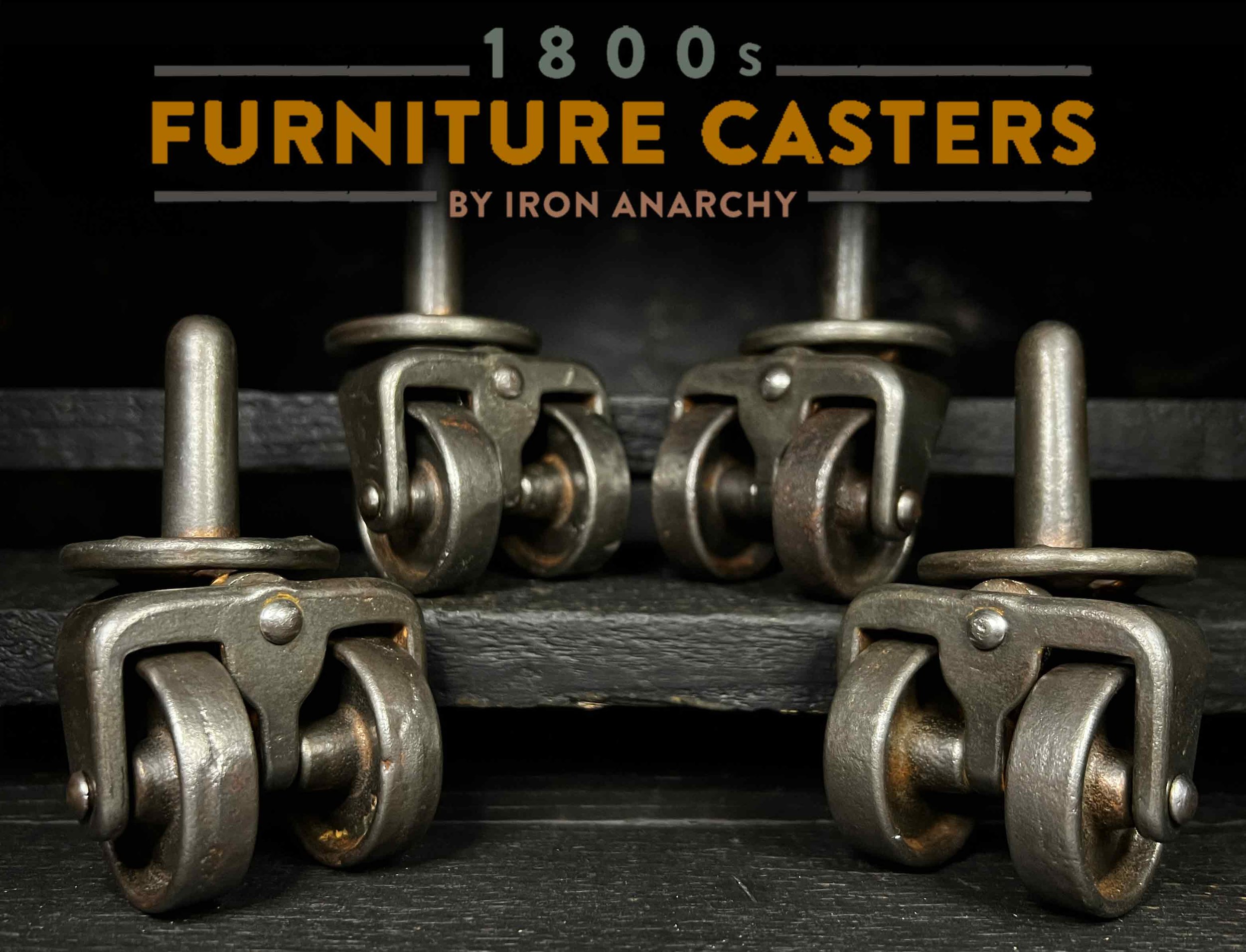 Antique Industrial Furniture Stem Casters