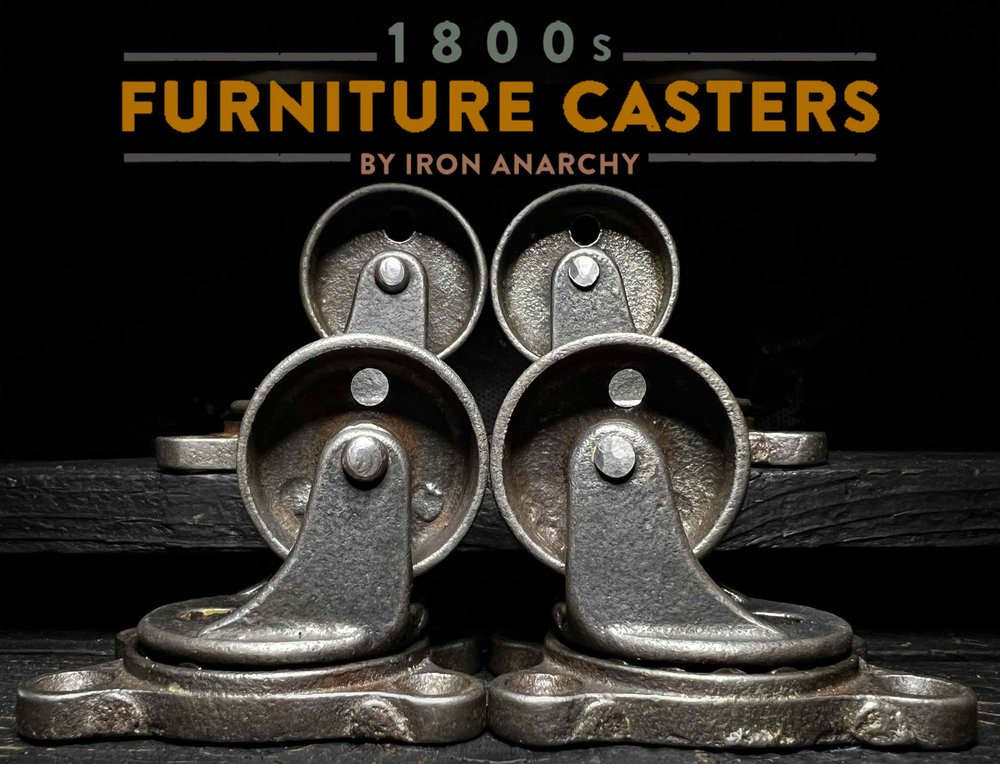 Porcelain Cabinet Rollers Set of 4 Caster Wheels Dresser Hardware Wheels  Washing Machine Caster Wheels Furniture Cast Iron Rollers 