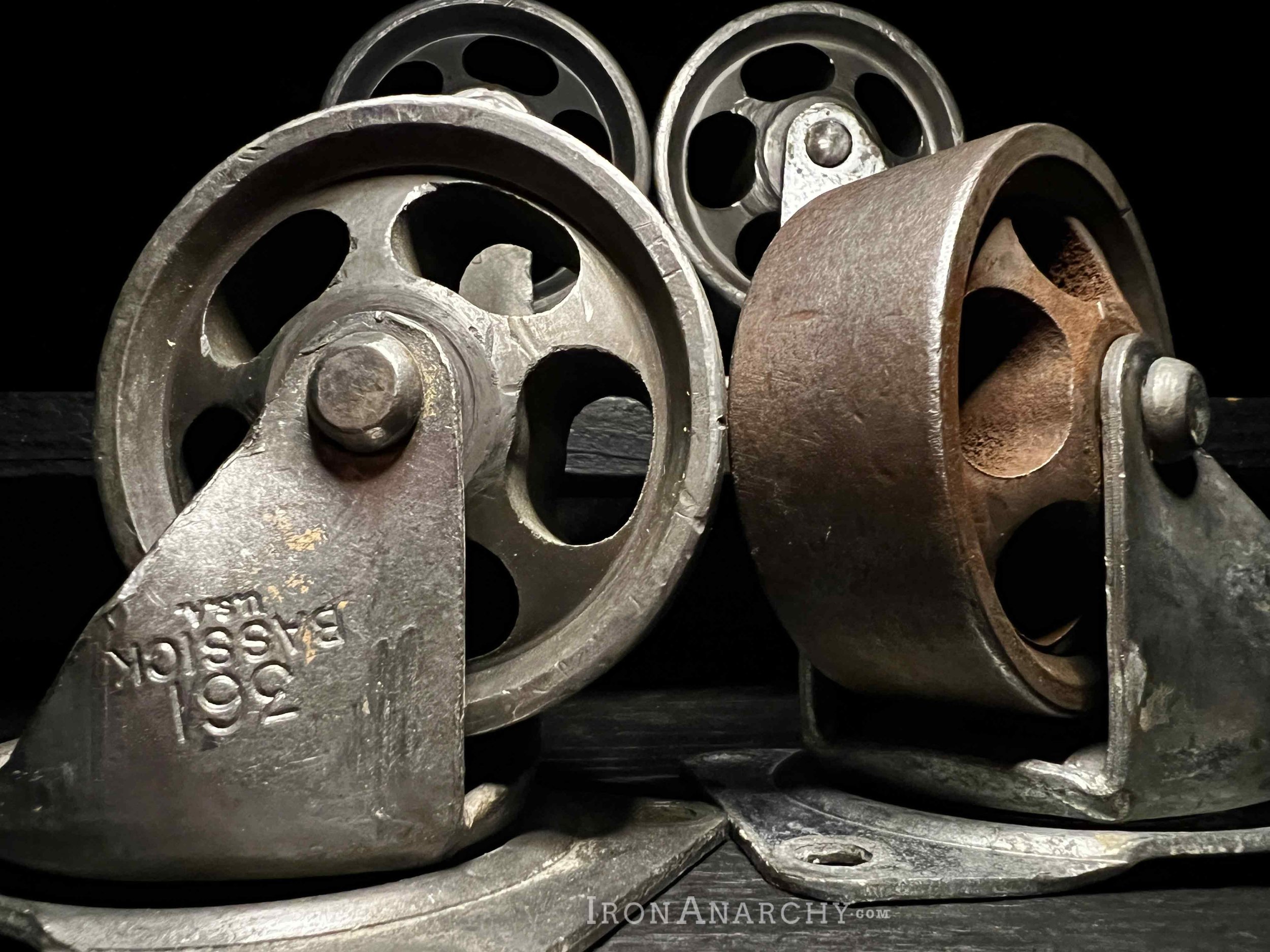 Vintage Industrial Caster Wheels, Bassick 361