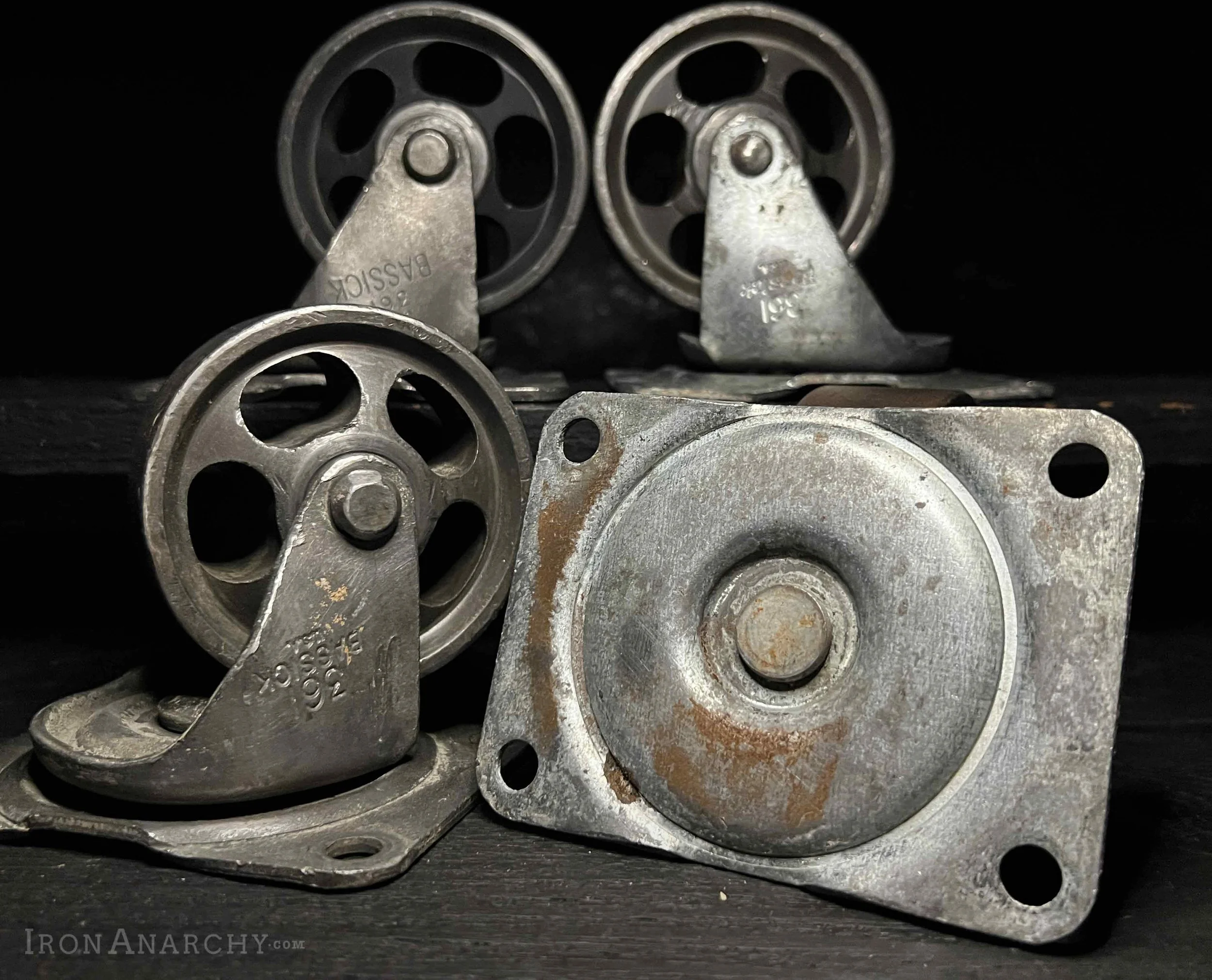 Vintage Industrial Caster Wheels, Bassick 361