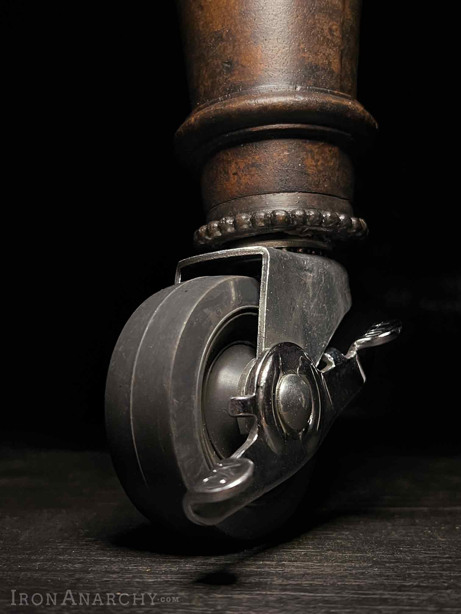 Vintage Industrial Stem Furniture Casters With Brakes