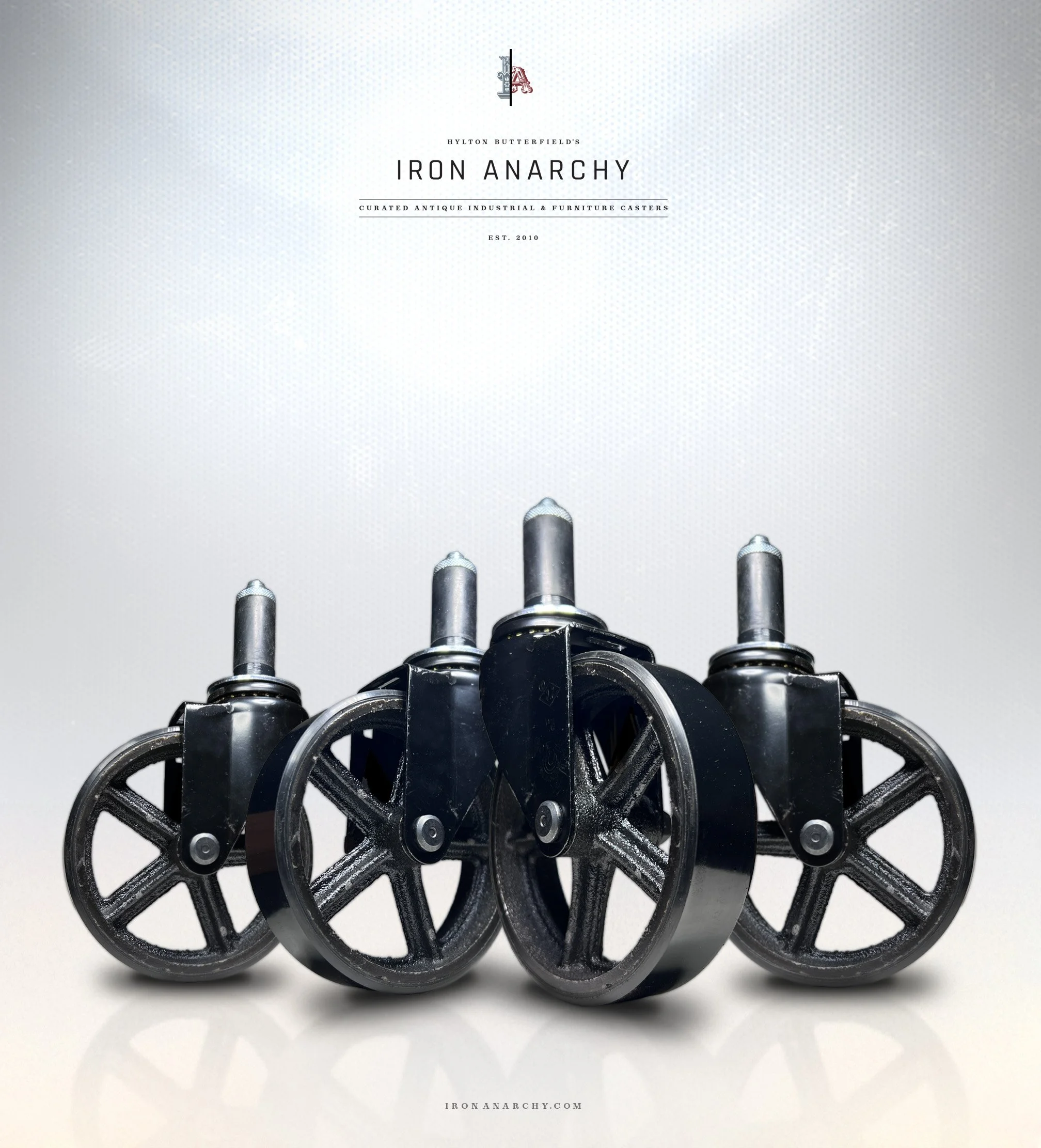 Furniture Stem Casters with Soft Rubber Tread