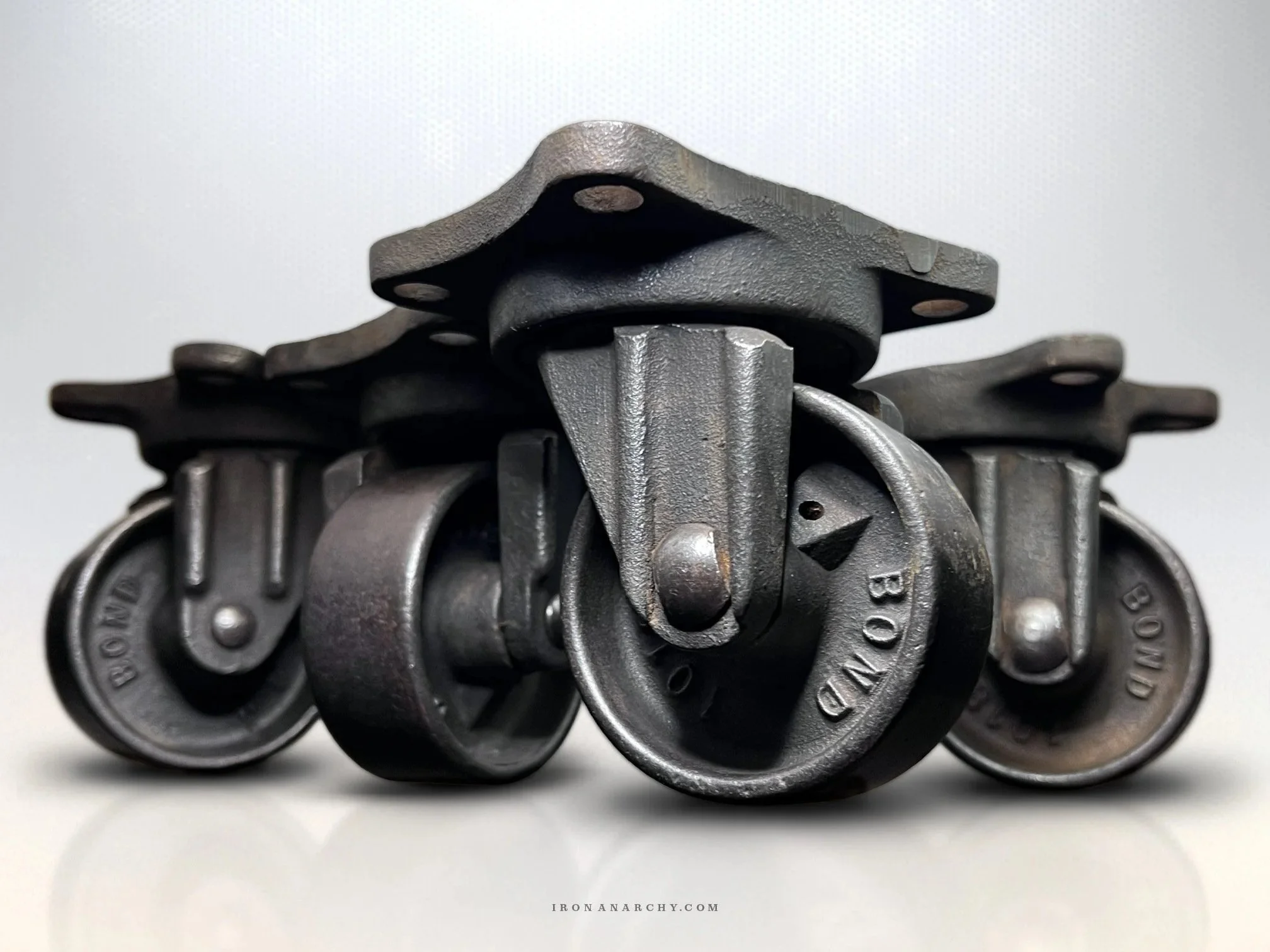 VINTAGE INDUSTRIAL CASTERS, HEAVY DUTY