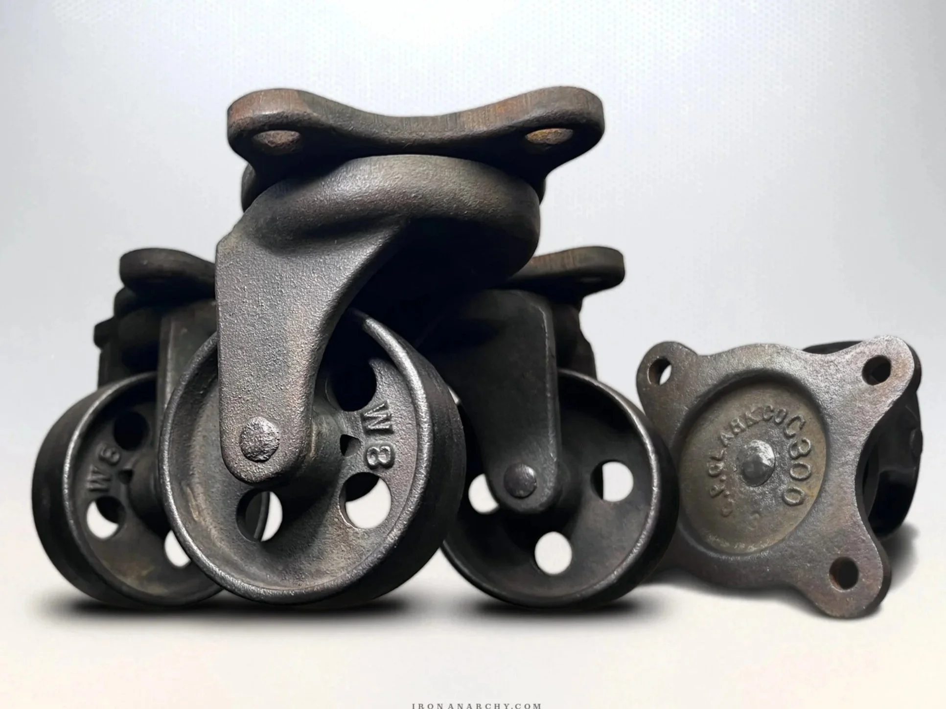 ANTIQUE INDUSTRIAL CASTERS