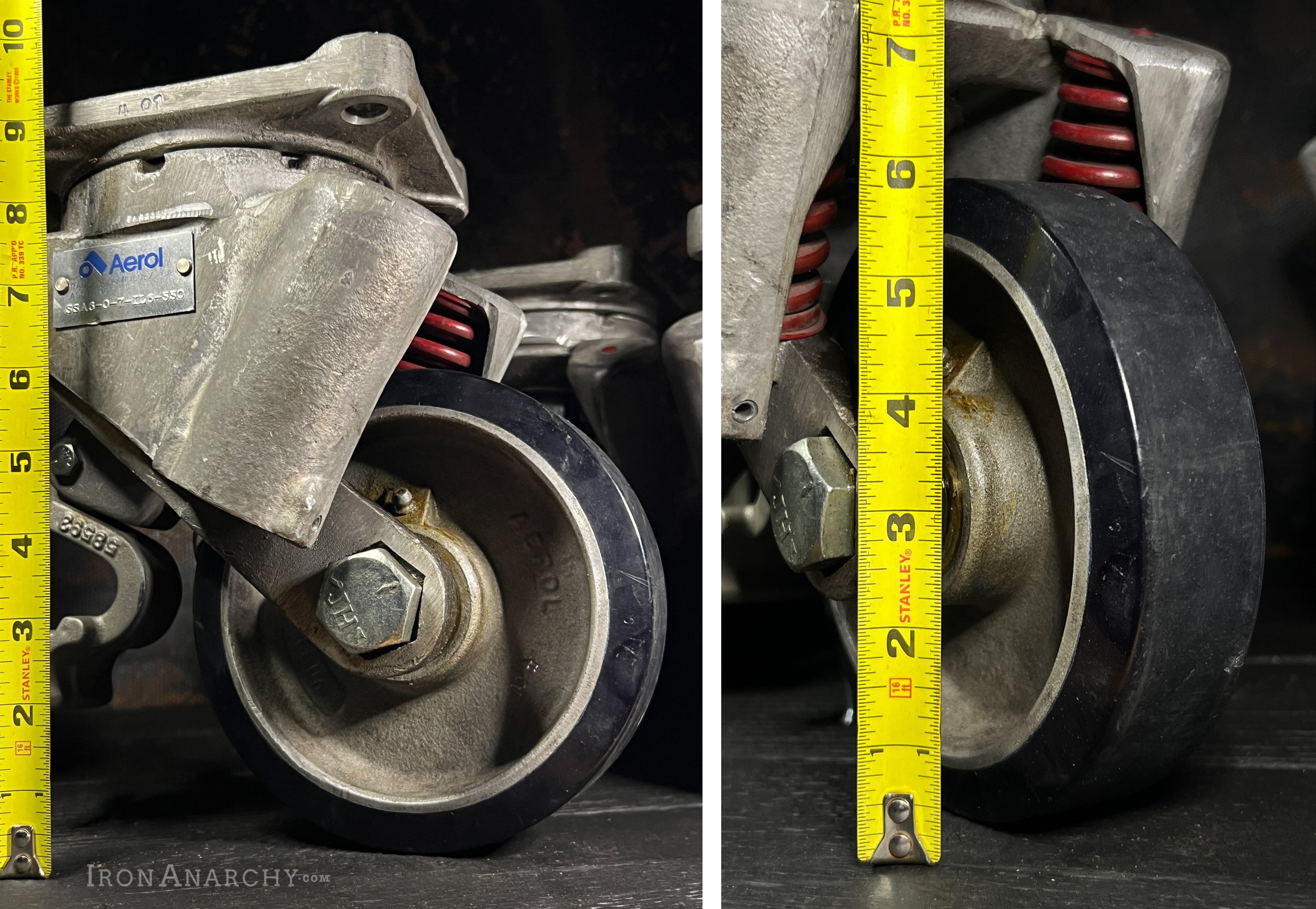 Vintage Industrial Kitchen Island Heavy Duty Factory Cart Caster Wheels, Aerol