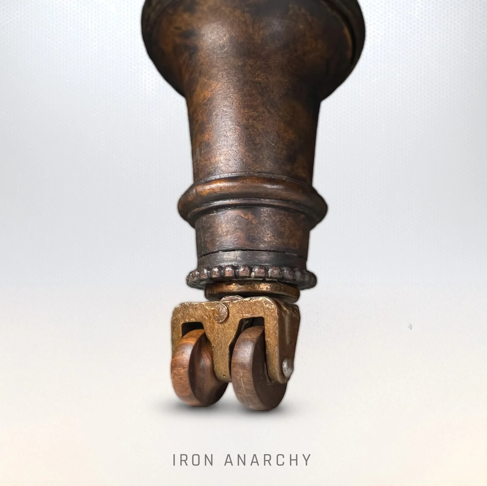Small Antique Industrial Cast Iron Furniture Casters, Hercules
