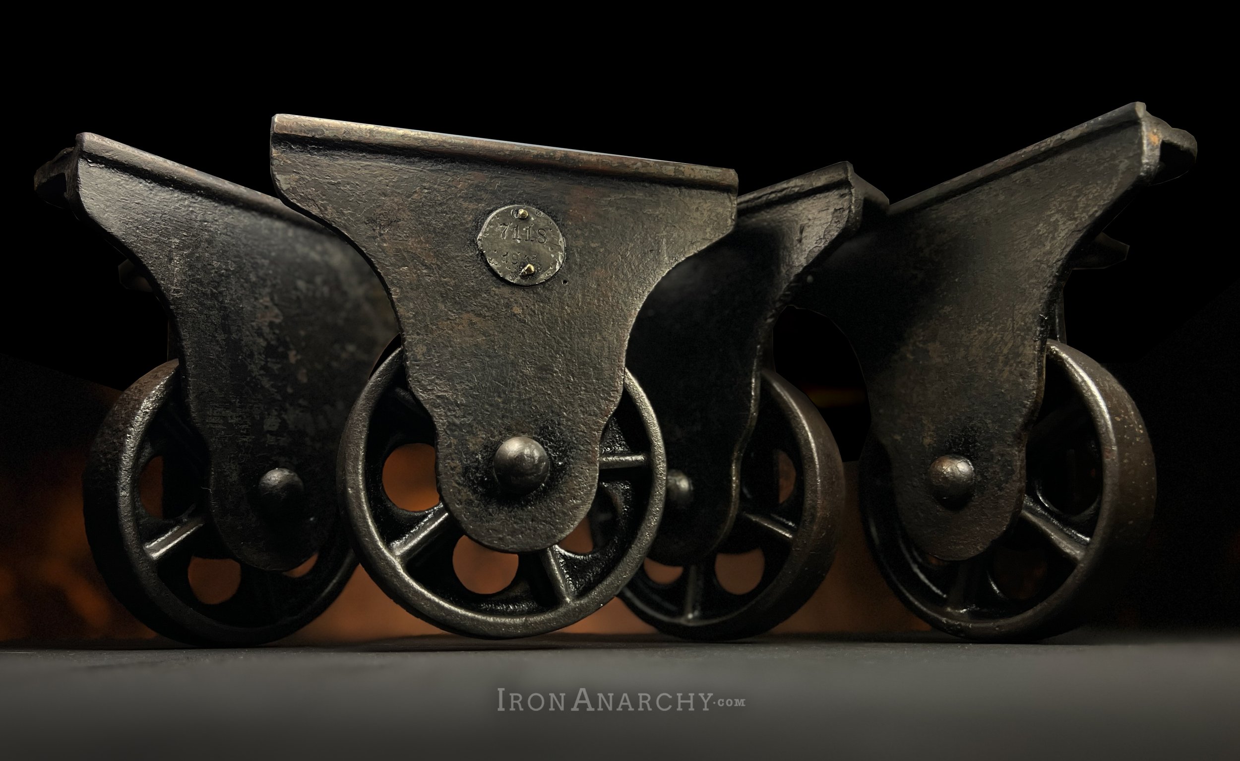 Antique Industrial Cast Iron Safe Casters 1a.jpg