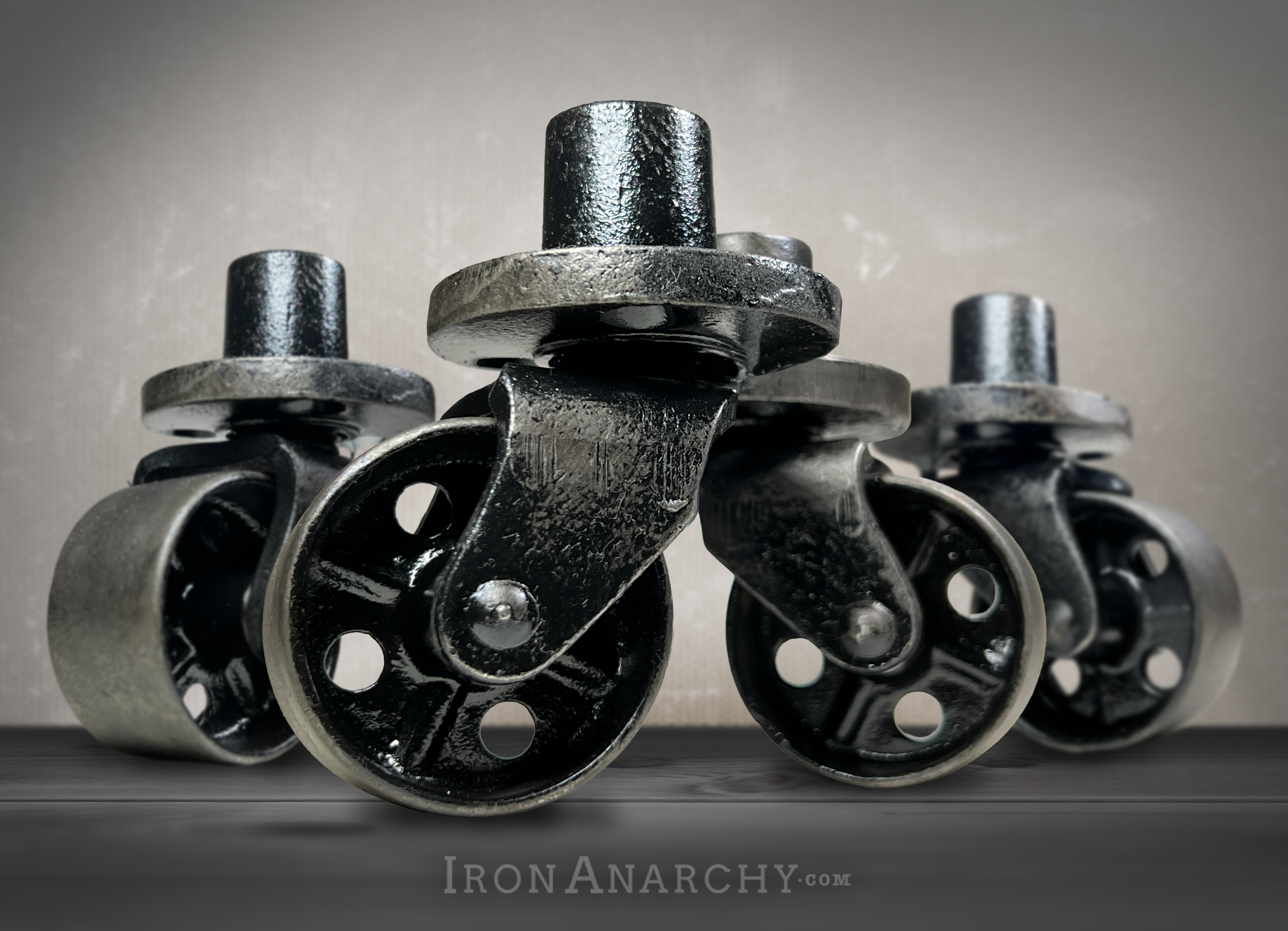 Antique Industrial Black Stem Casters 1a.png