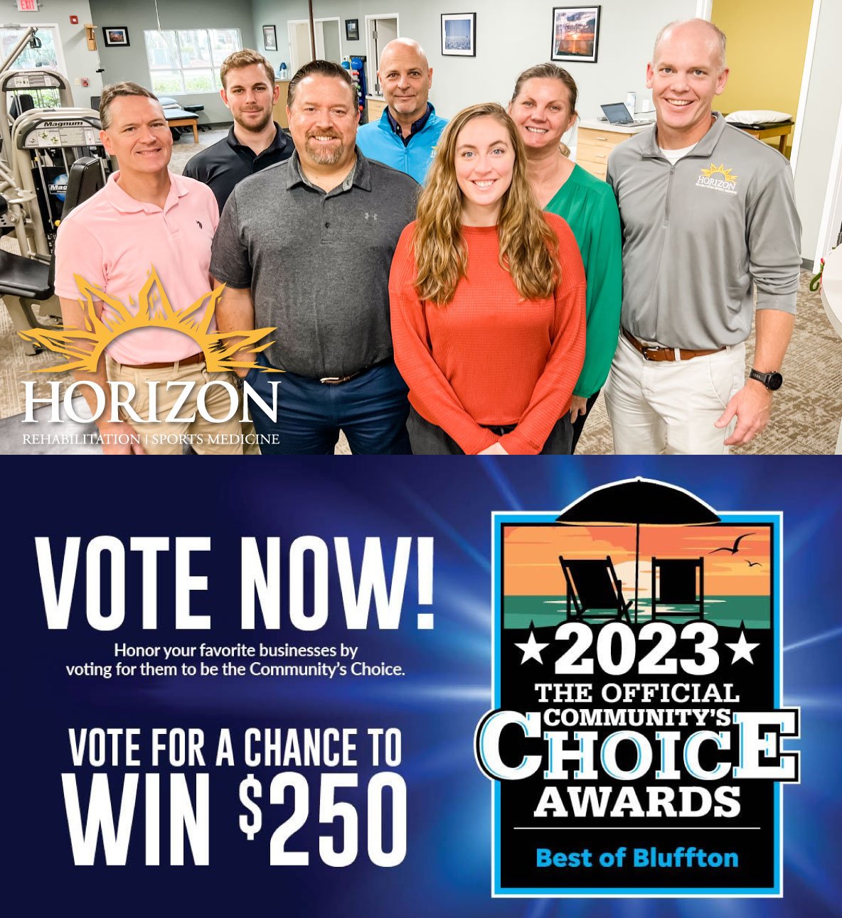 Vote for Bluffton’s Best Physical Therapy — Horizon Rehabilitation
