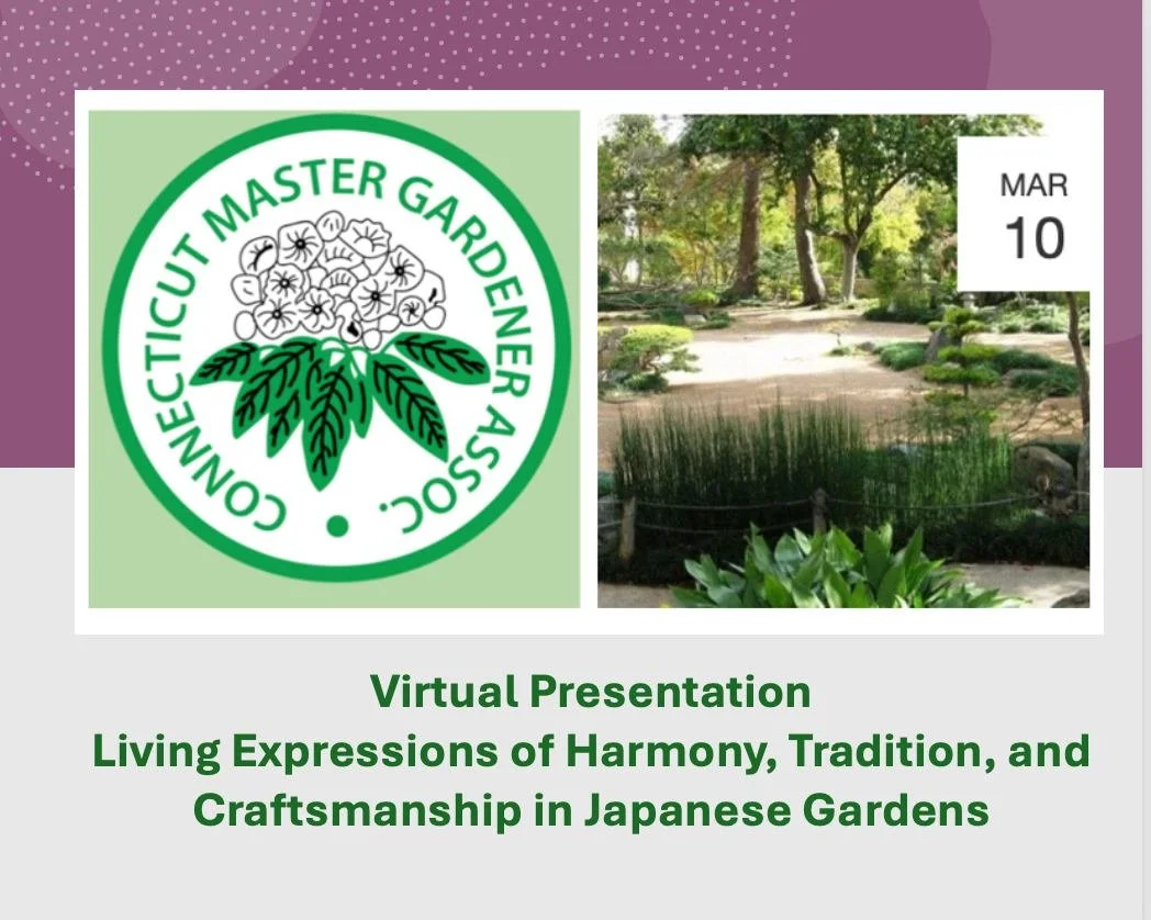 Virtual Presentation - An informative and fun lecture -  March 10, 2026 - 7:00 PM  8:30 PM - CMGA Members Only - FREE - Registration required

Living Expressions of Harmony, Tradition &amp; Craftsmanship 🌿 Immerse yourself in the tranquility and end