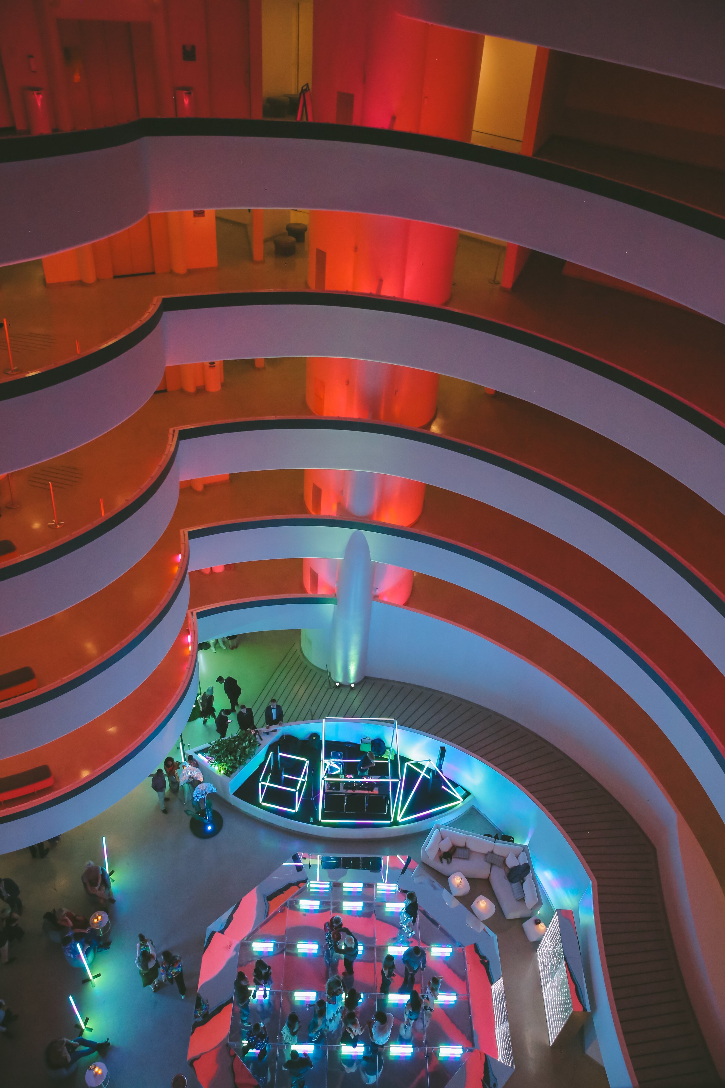 Red lighting up rings