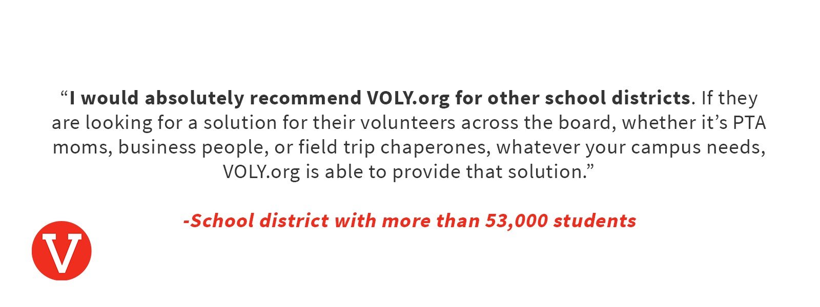 Voly.org's background checks will make sure your students are safe.