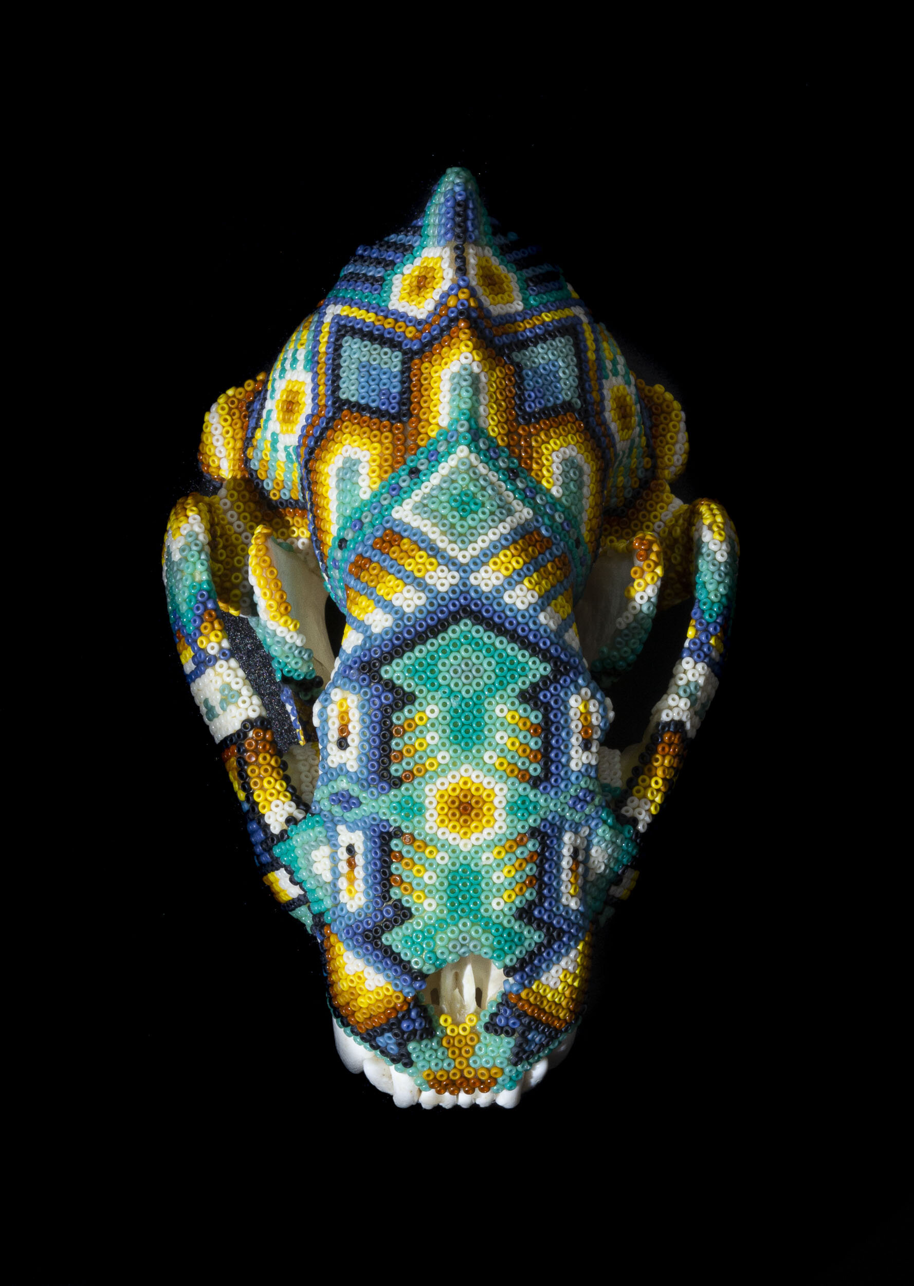 Beaded Wolverine Skull