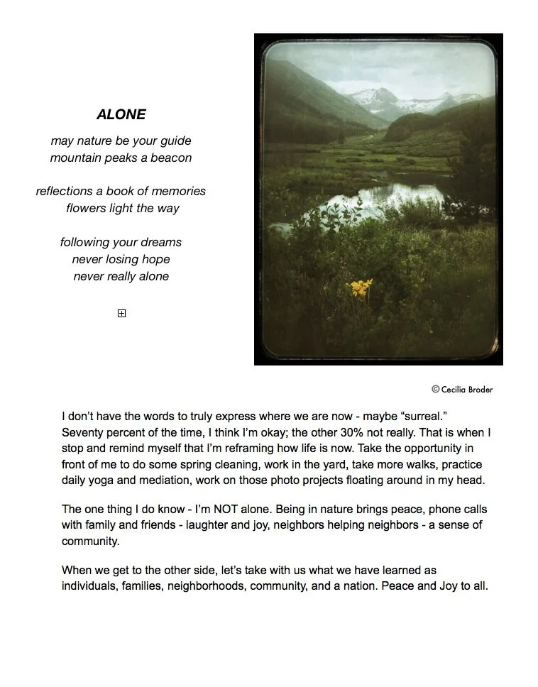 Alone - An Image and Reflection