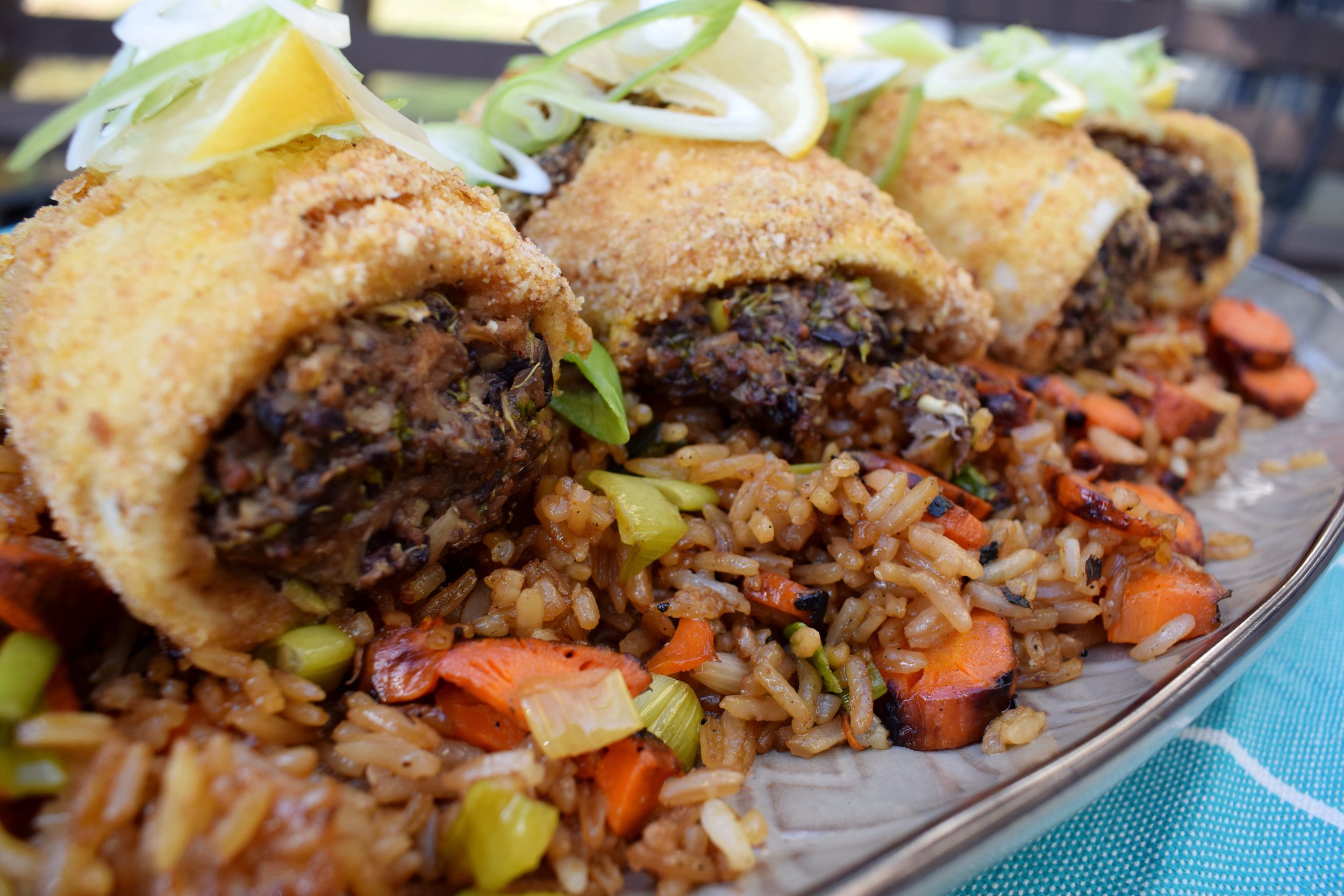 Greek Inspired Stuffed Flounder