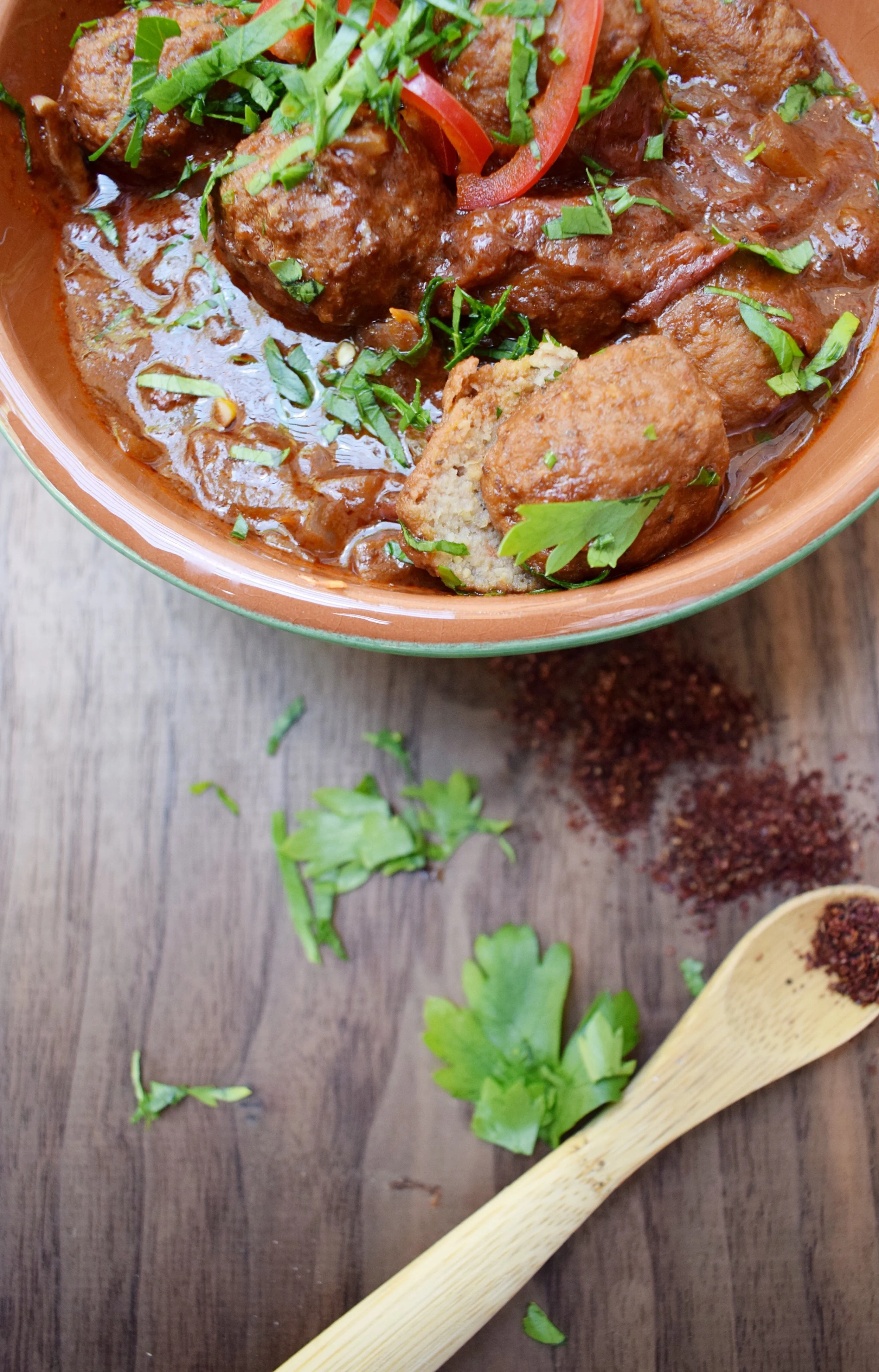 Spiced Meatballs in a Tangy Tomato Glaze