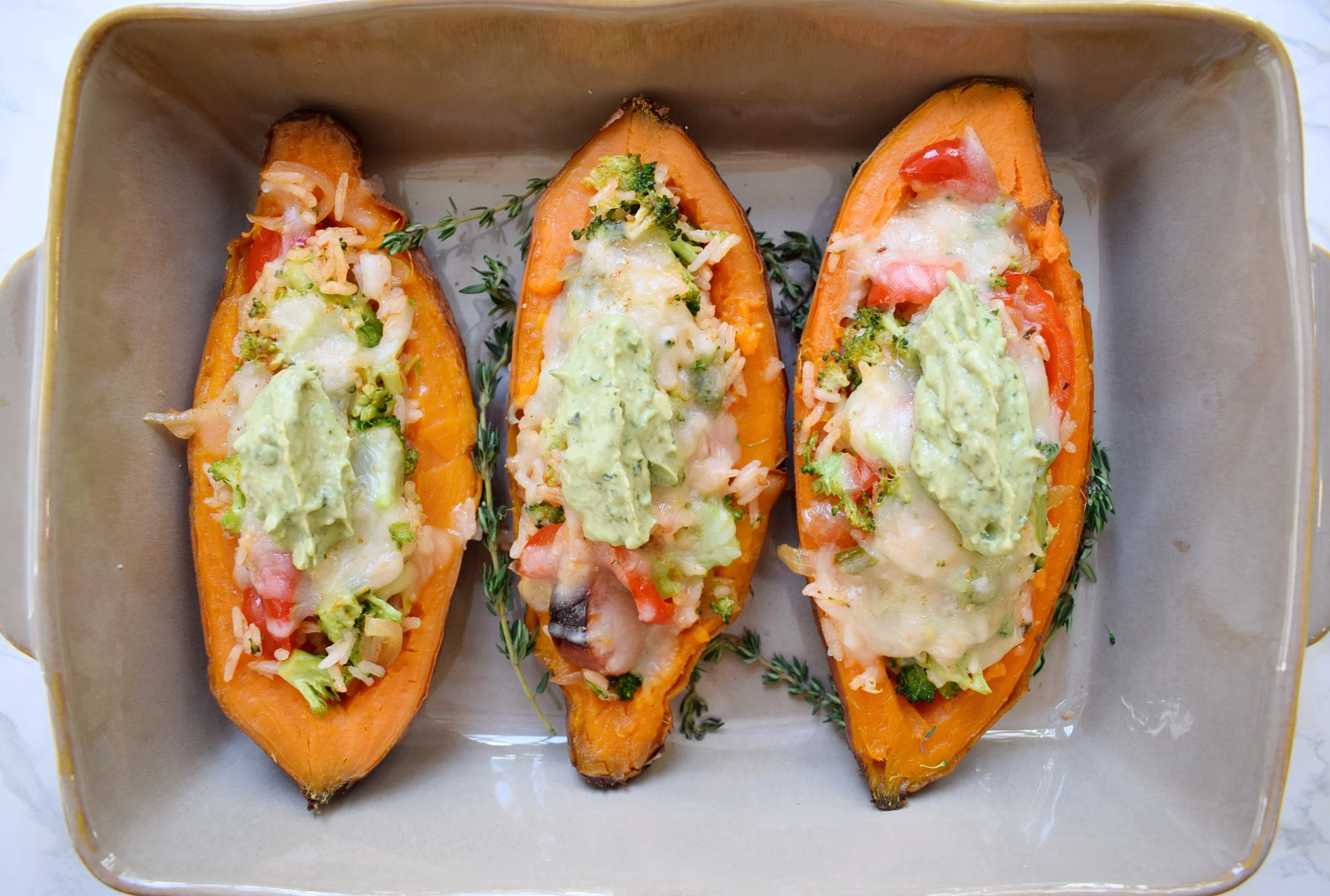 Loaded Baked Sweet Potatoes