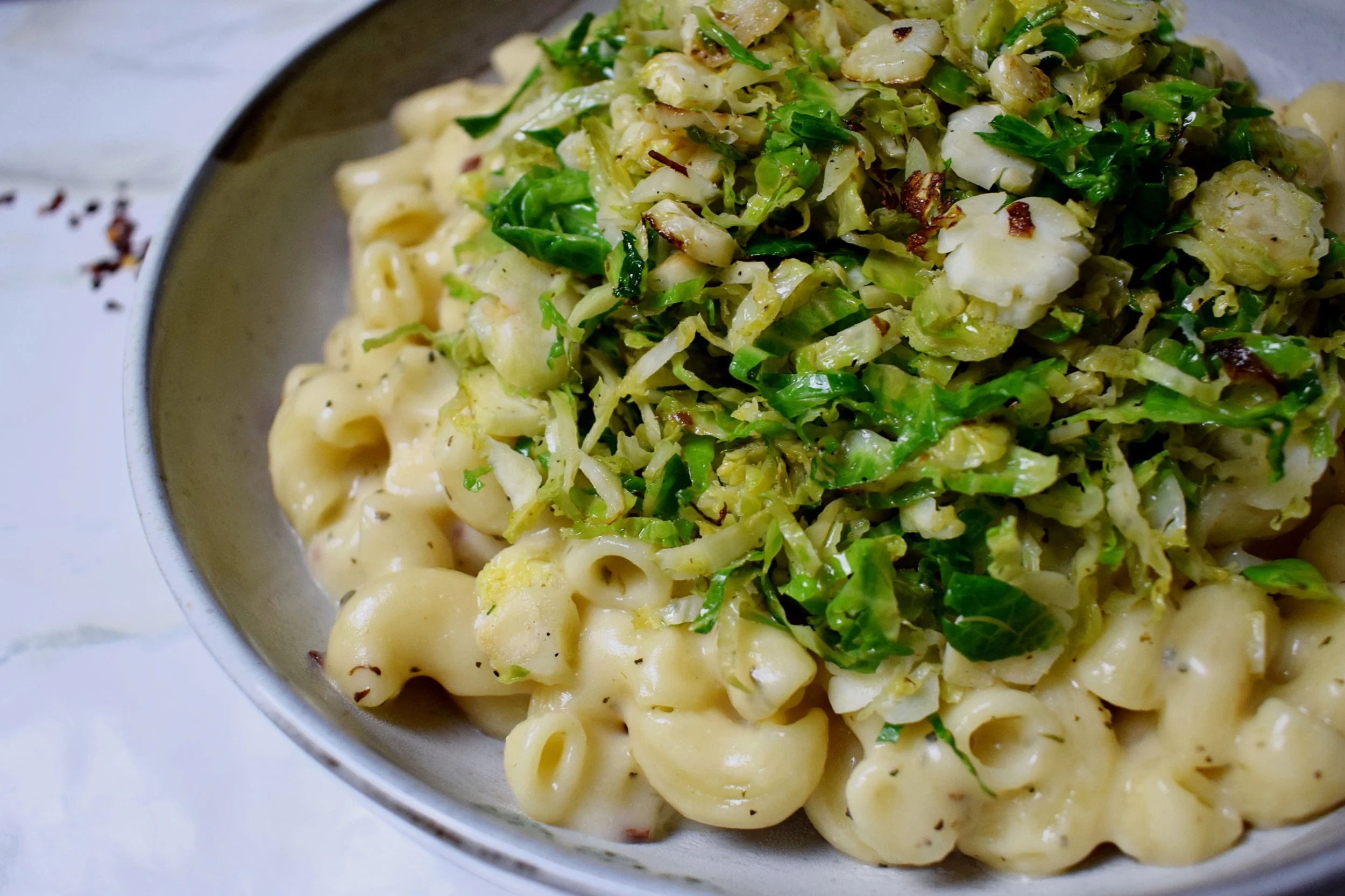 Brussels Sprout Mac n' Cheese 