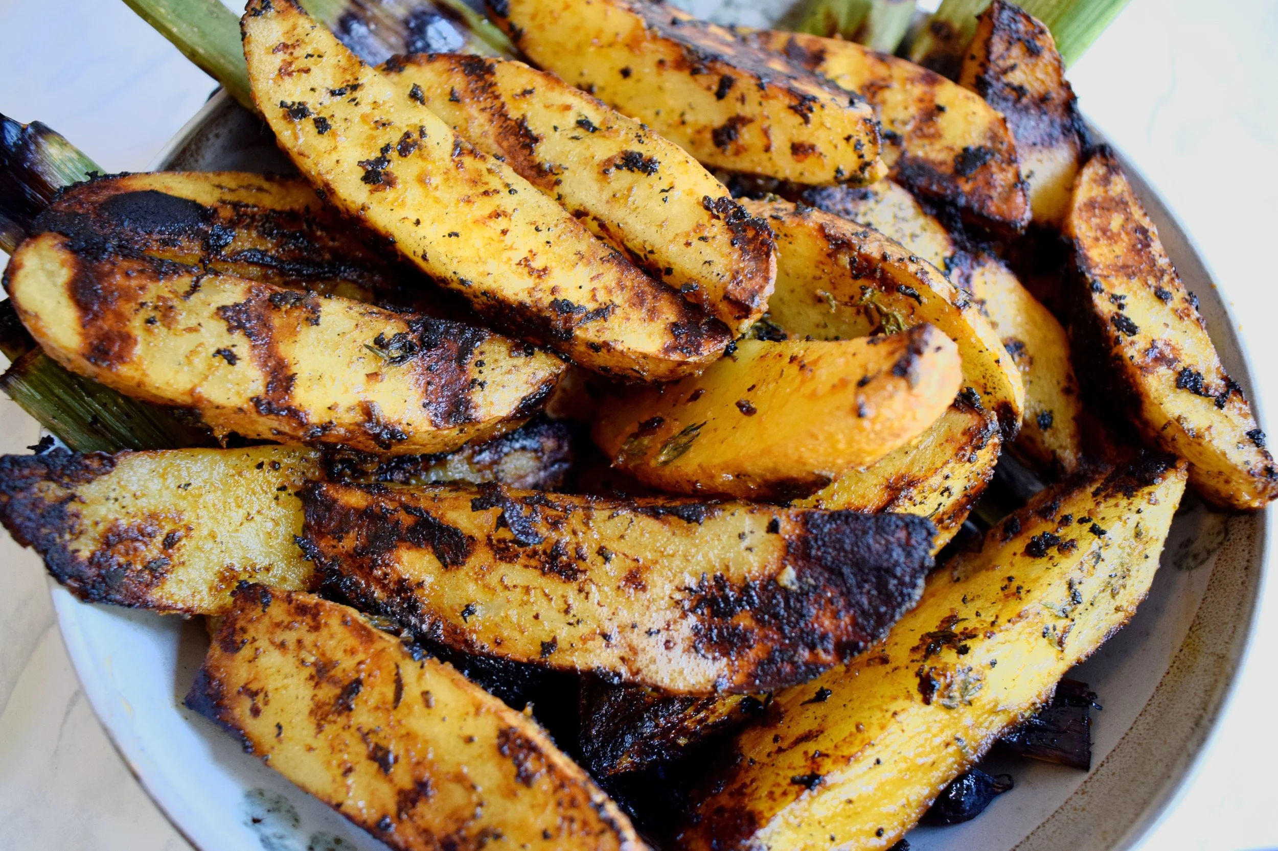 Rustic Grilled Potato Wedges 