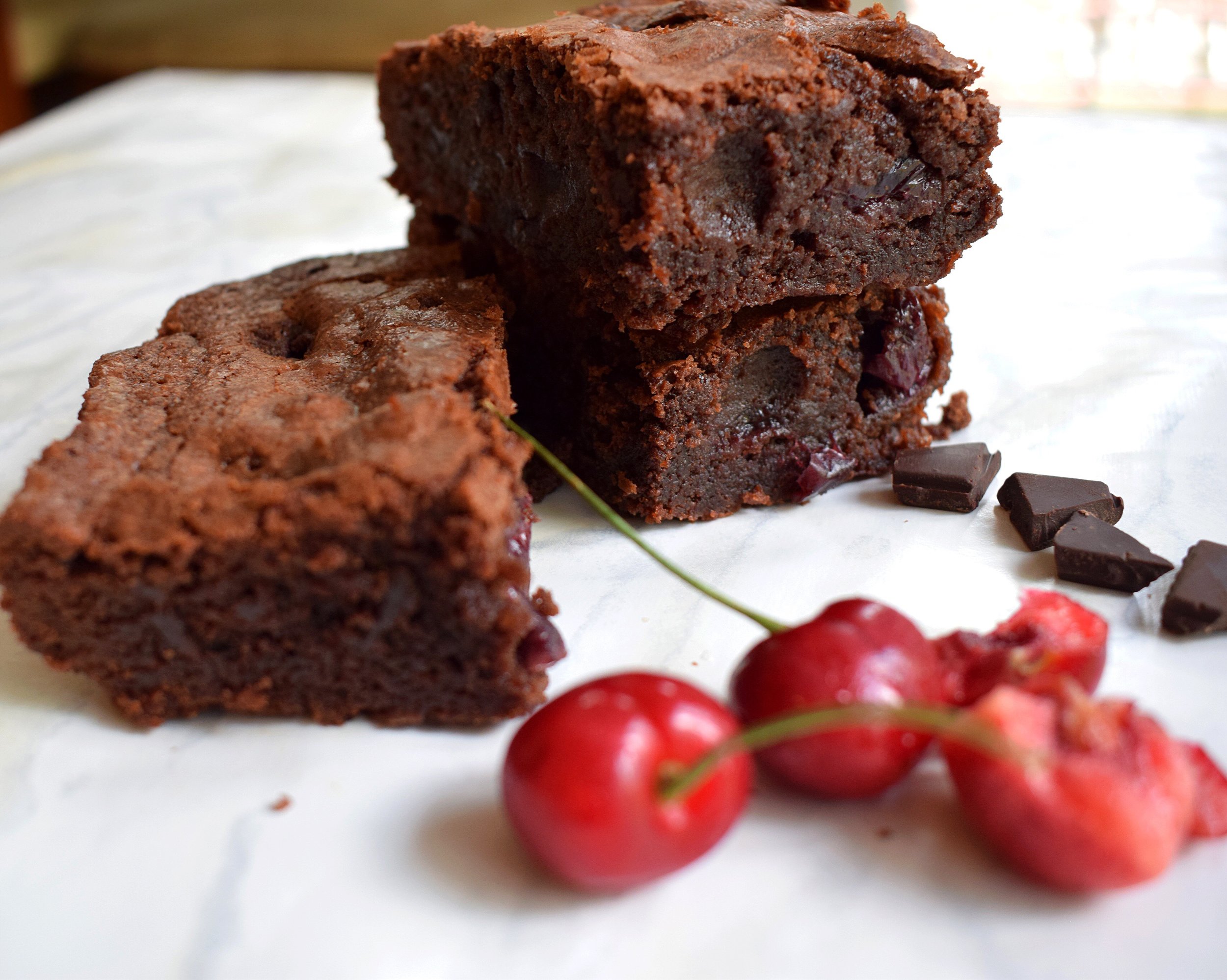 Rich & Fudgy Cherry Chocolate Brownies