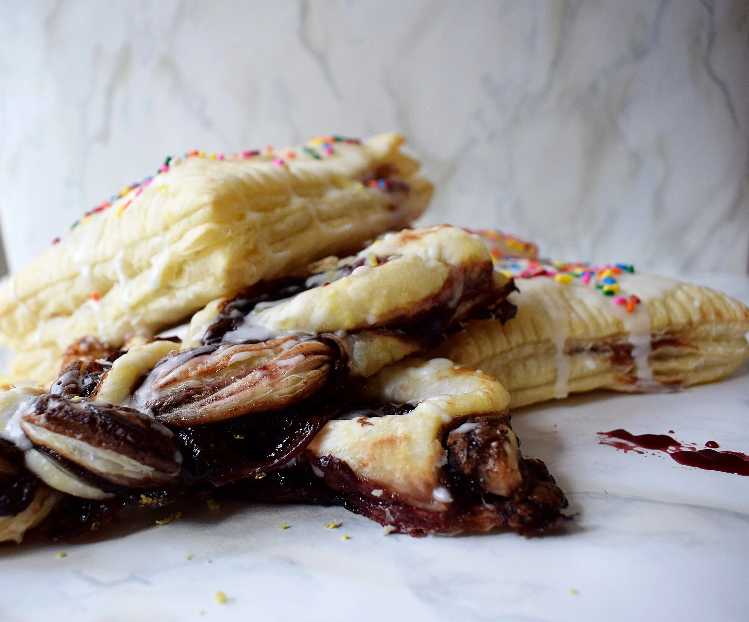 Chocolate &amp; Jam Puff Tarts 