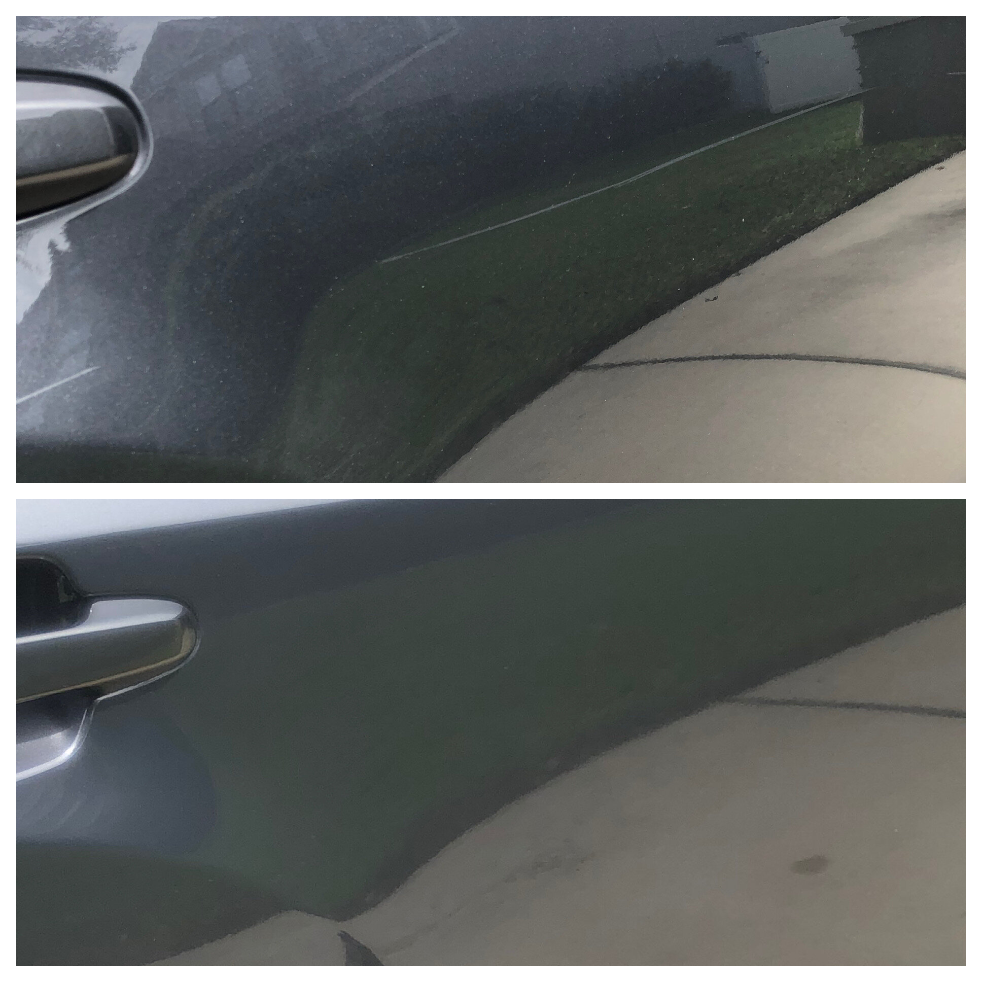 Before/After Paint Correction Detailing Service.