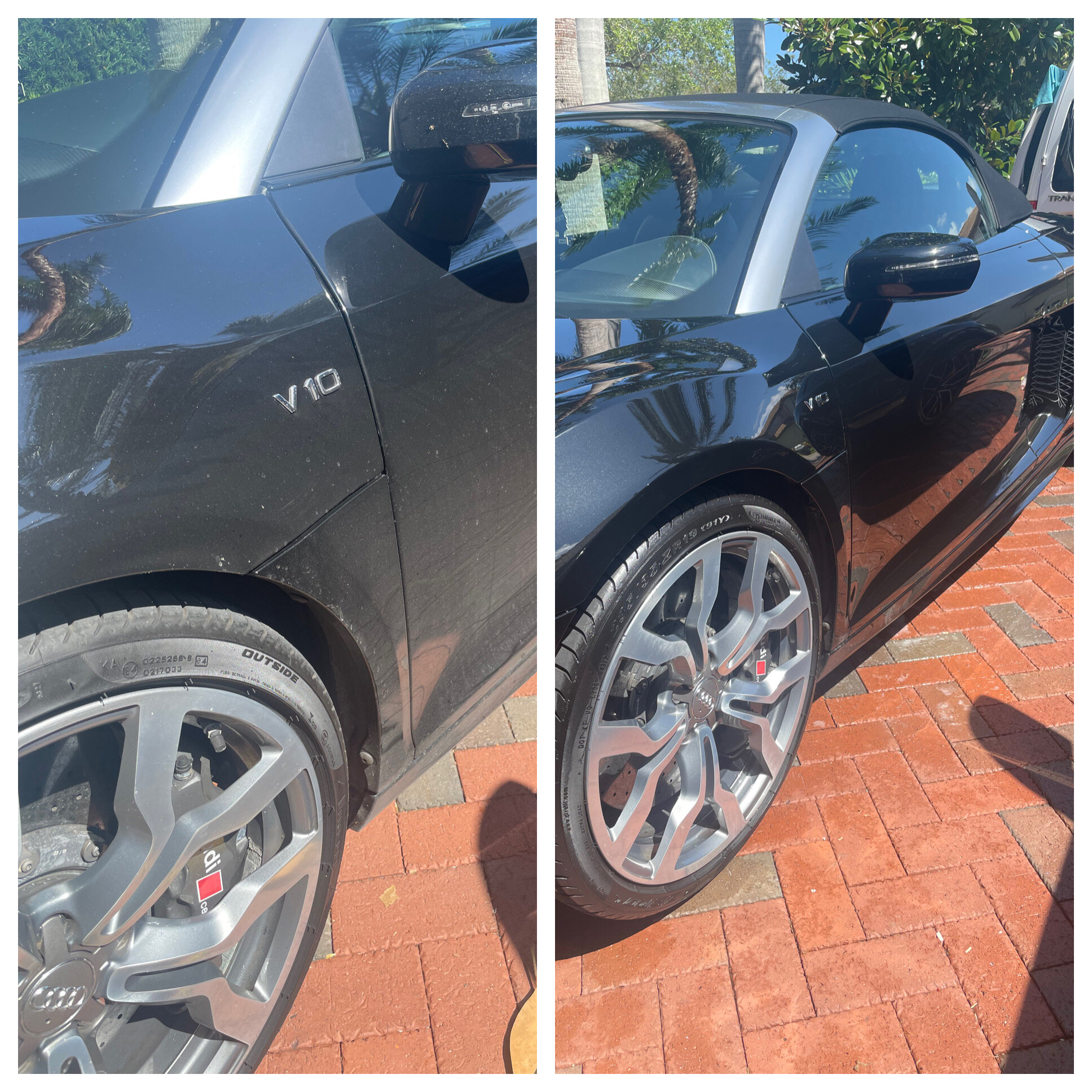 Before/After Car Detailing Service.