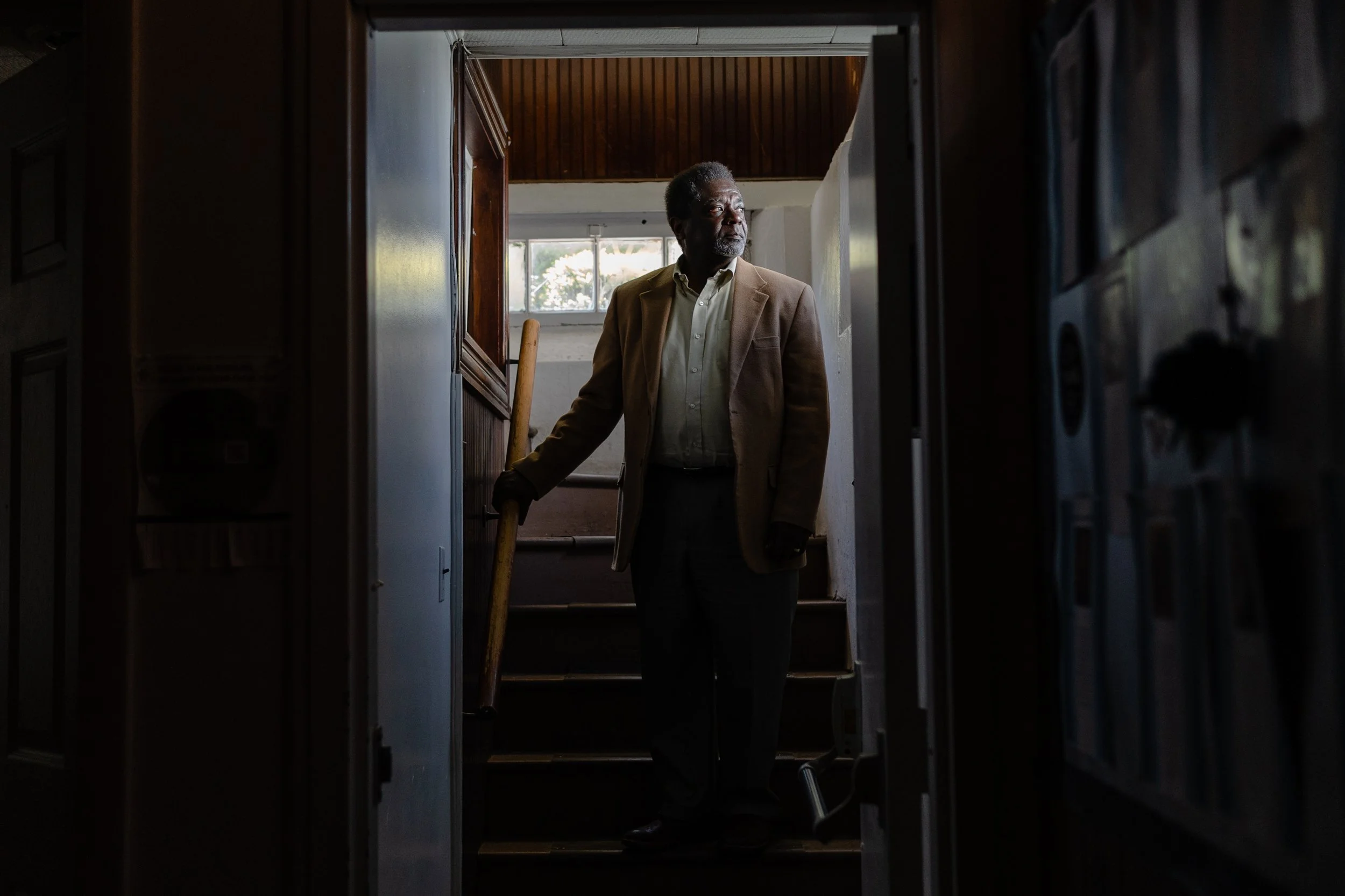  Pastor Howard Jenkins stands for a portrait at Bethel AME Church in Providence, R.I., on May 10, 2022. Throughout the pandemic, Jenkins has witnessed how Covid has disproportionately affected Black and Latino Americans. 