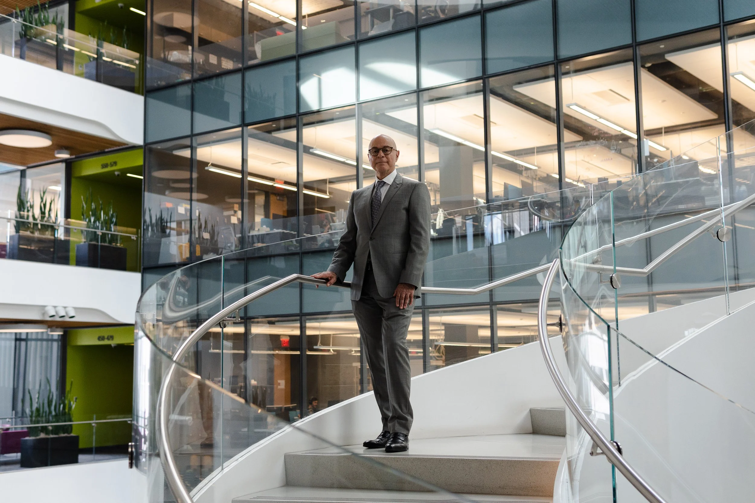  Northeastern University President Joseph Aoun stands for a portrait at the university’s Interdisciplinary Science &amp; Engineering Complex in Boston, MA on July 13, 2022. Northeastern absorbed Mills College, a 170-year-old women’s school on a 135 a