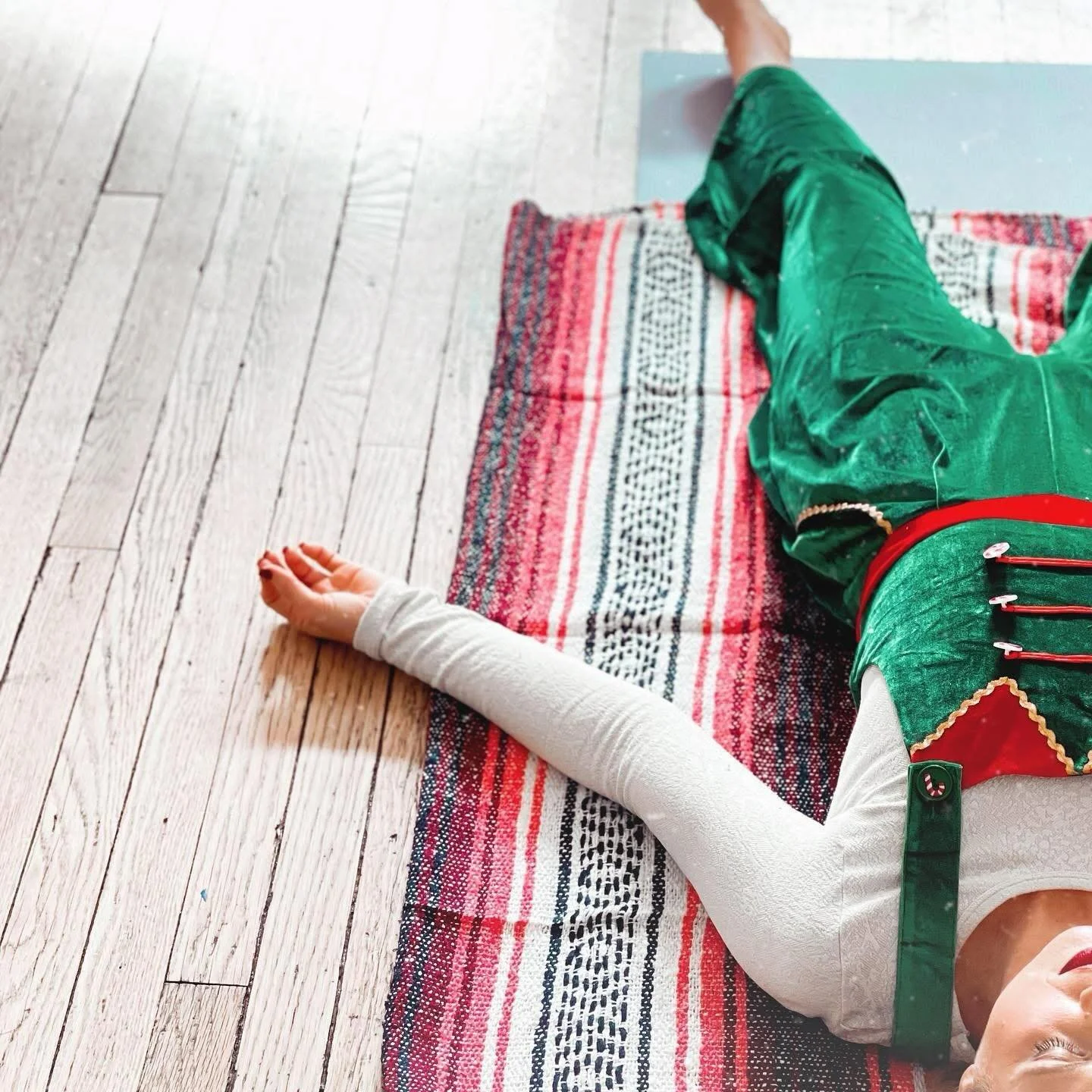 Even the elves who make Christmas magic happen need to rest.

This time of year asks so much of us, and our bodies feel it. 

Sometimes we need stillness to refill our cup, and sometimes we need movement to shake out anxious energy and overwhelm. Bot