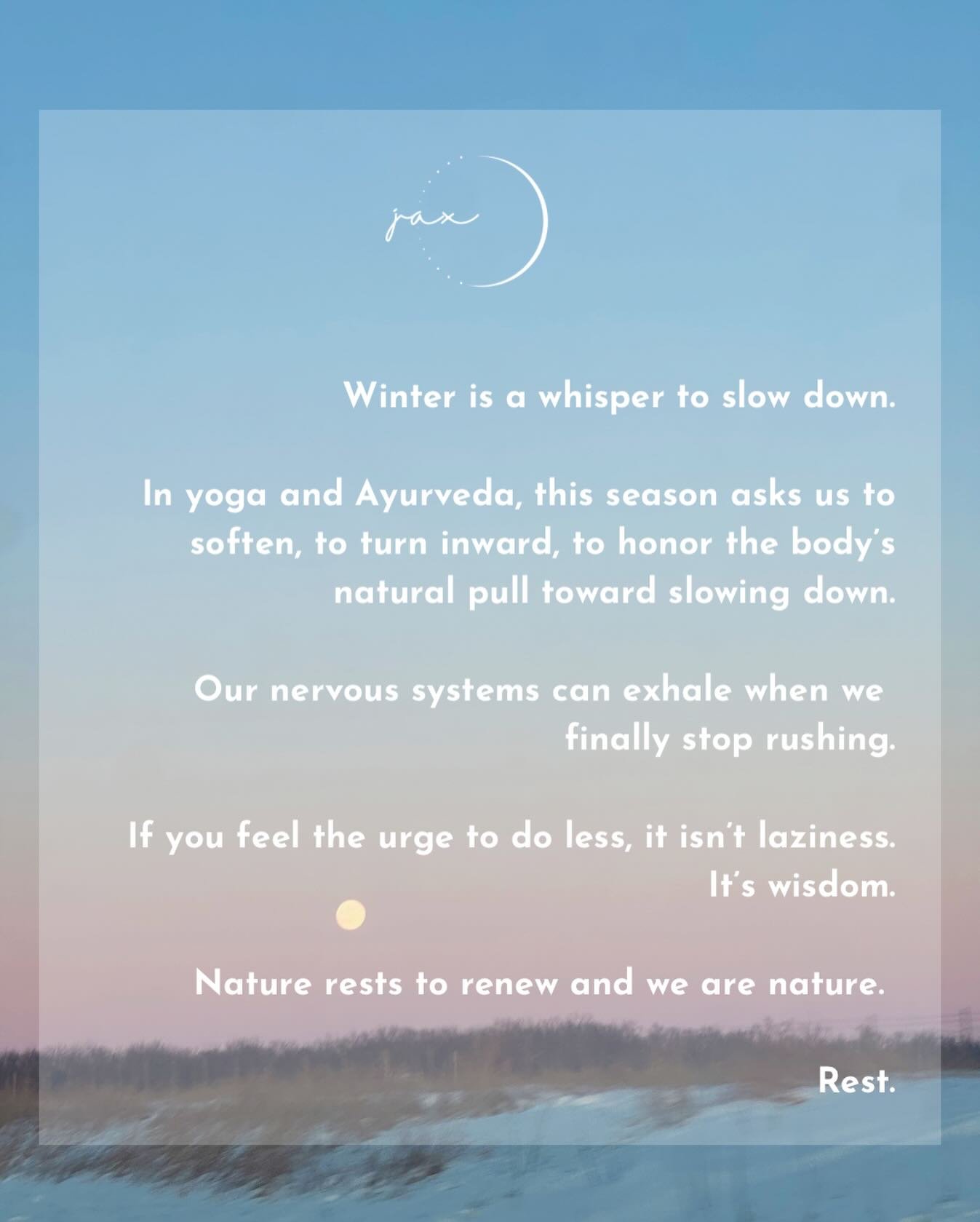 Winter is a whisper to REST.