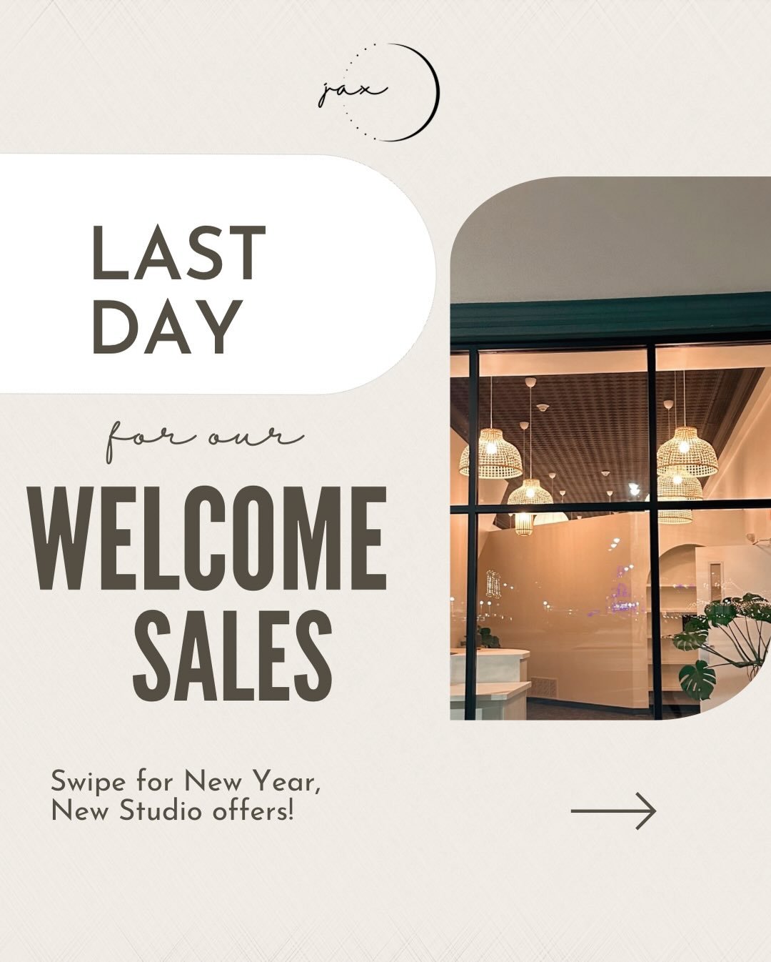 ✨ LAST DAY for our Welcome Sales ✨

We&rsquo;re officially settling into our new home and we want to welcome you in the best way we know how. With movement, community, and some really good offers.

Here&rsquo;s what&rsquo;s available right now:

&bul