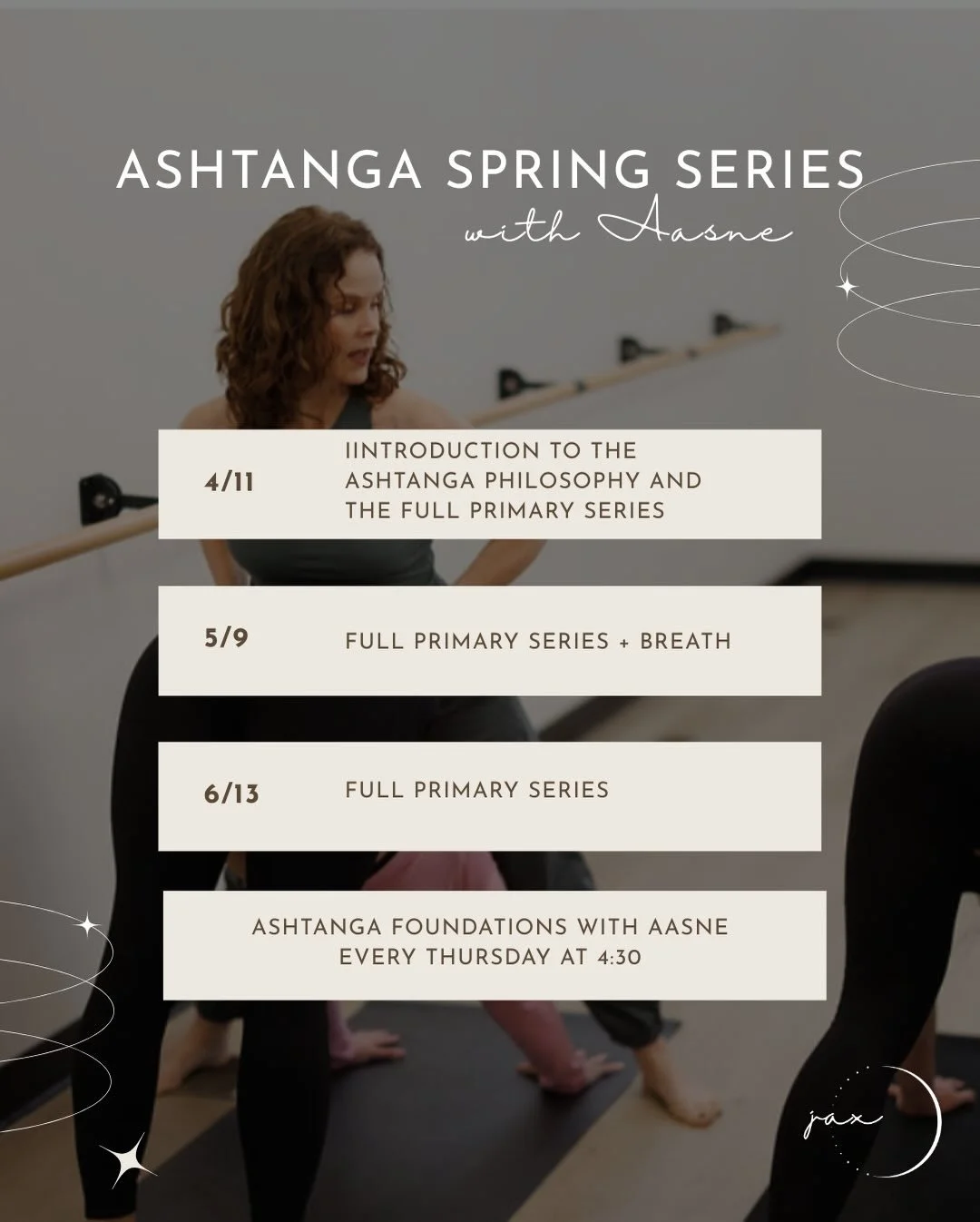 There&rsquo;s something powerful about a practice that is both structured and expansive&hellip; grounding and challenging&hellip; ancient and alive.

Our Ashtanga Spring Series with Aasne is an exploration of the full Primary Series, woven with breat